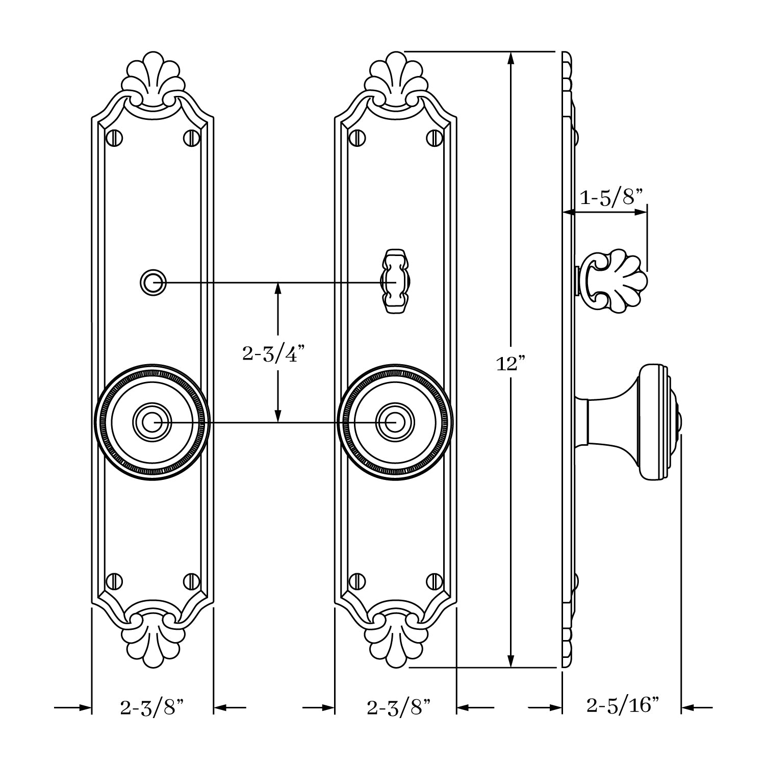 interior knob set