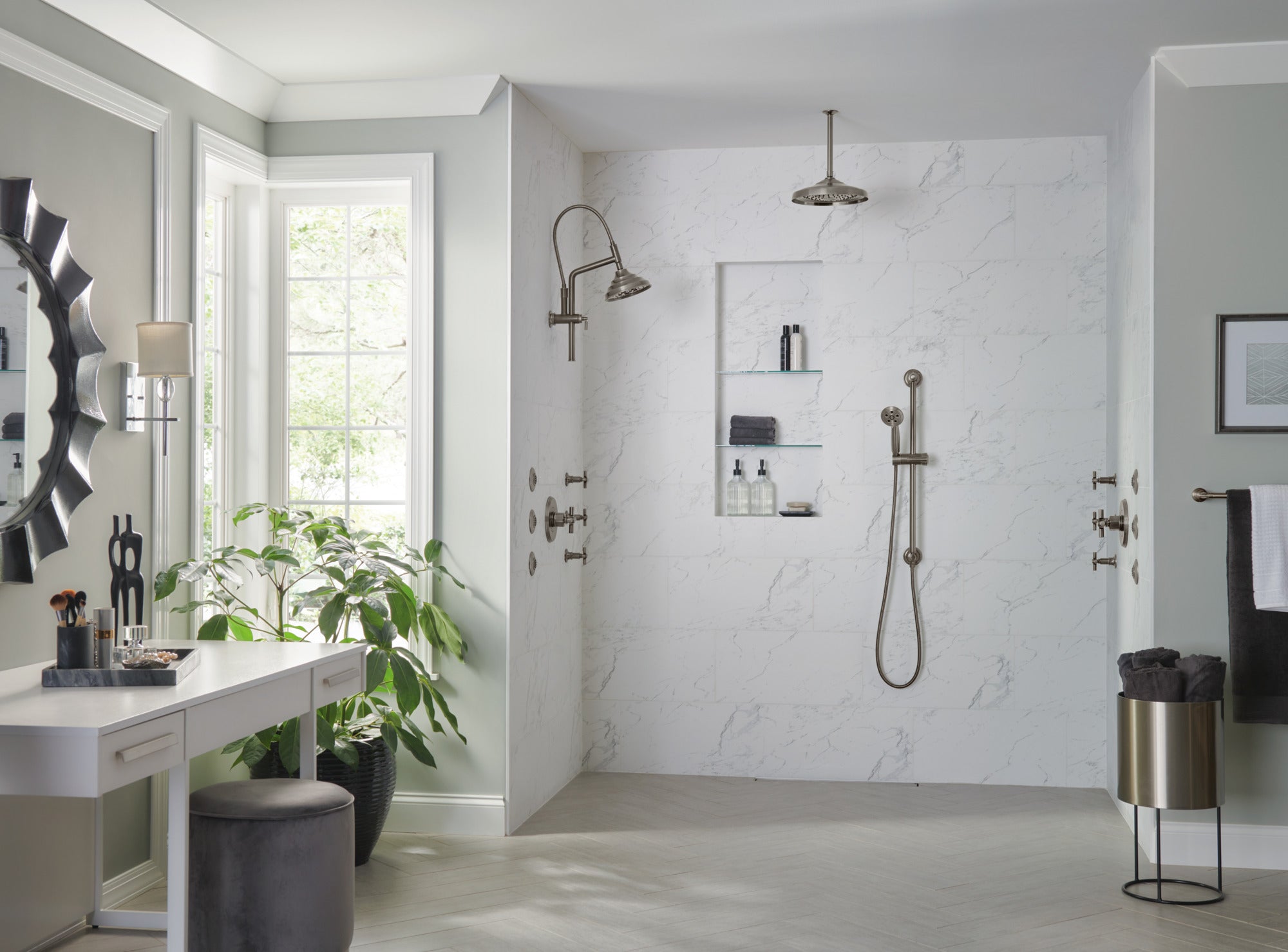luxe steel towel bar
