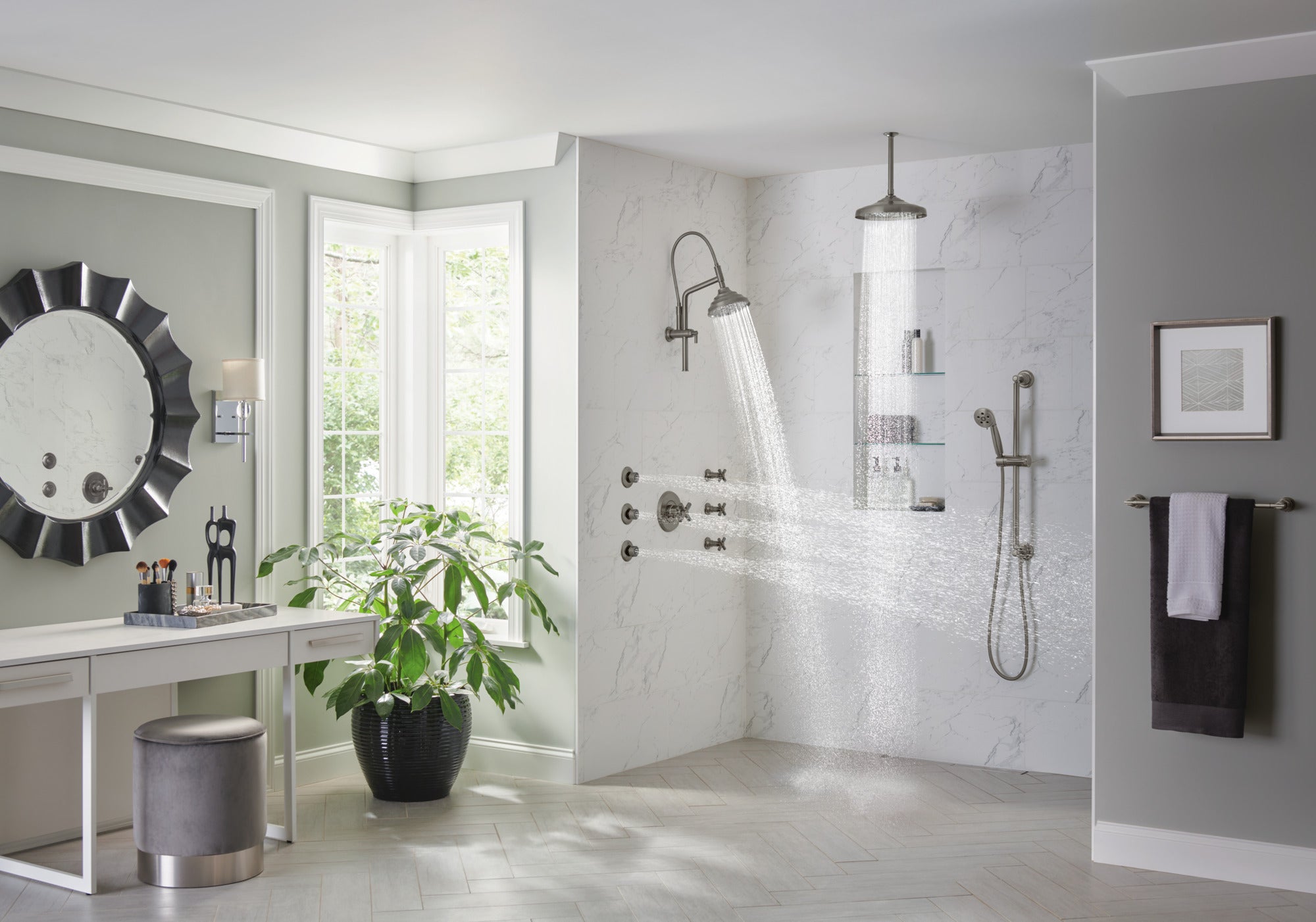 luxe steel towel bar