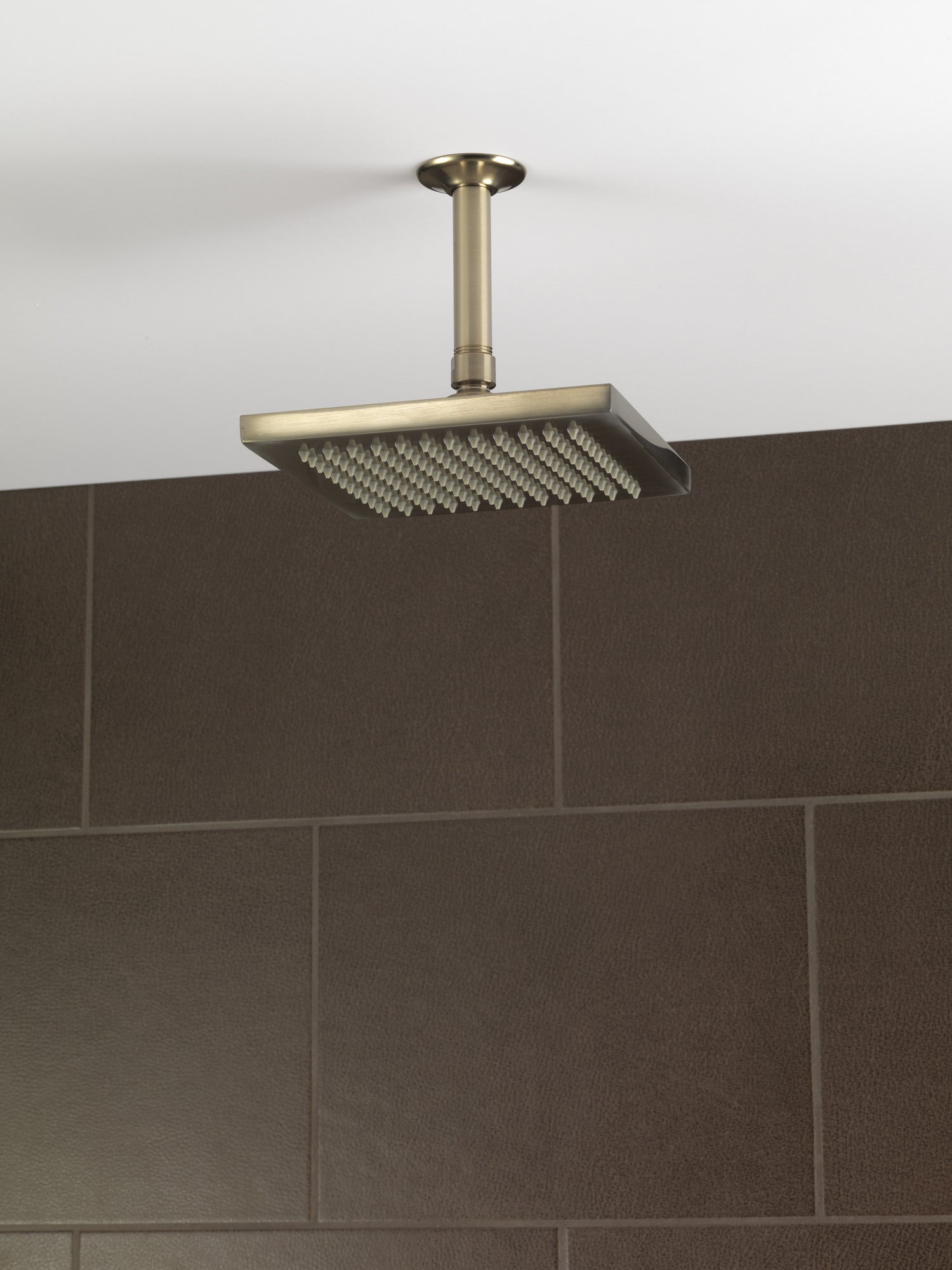 brushed nickel shower arm and flange
