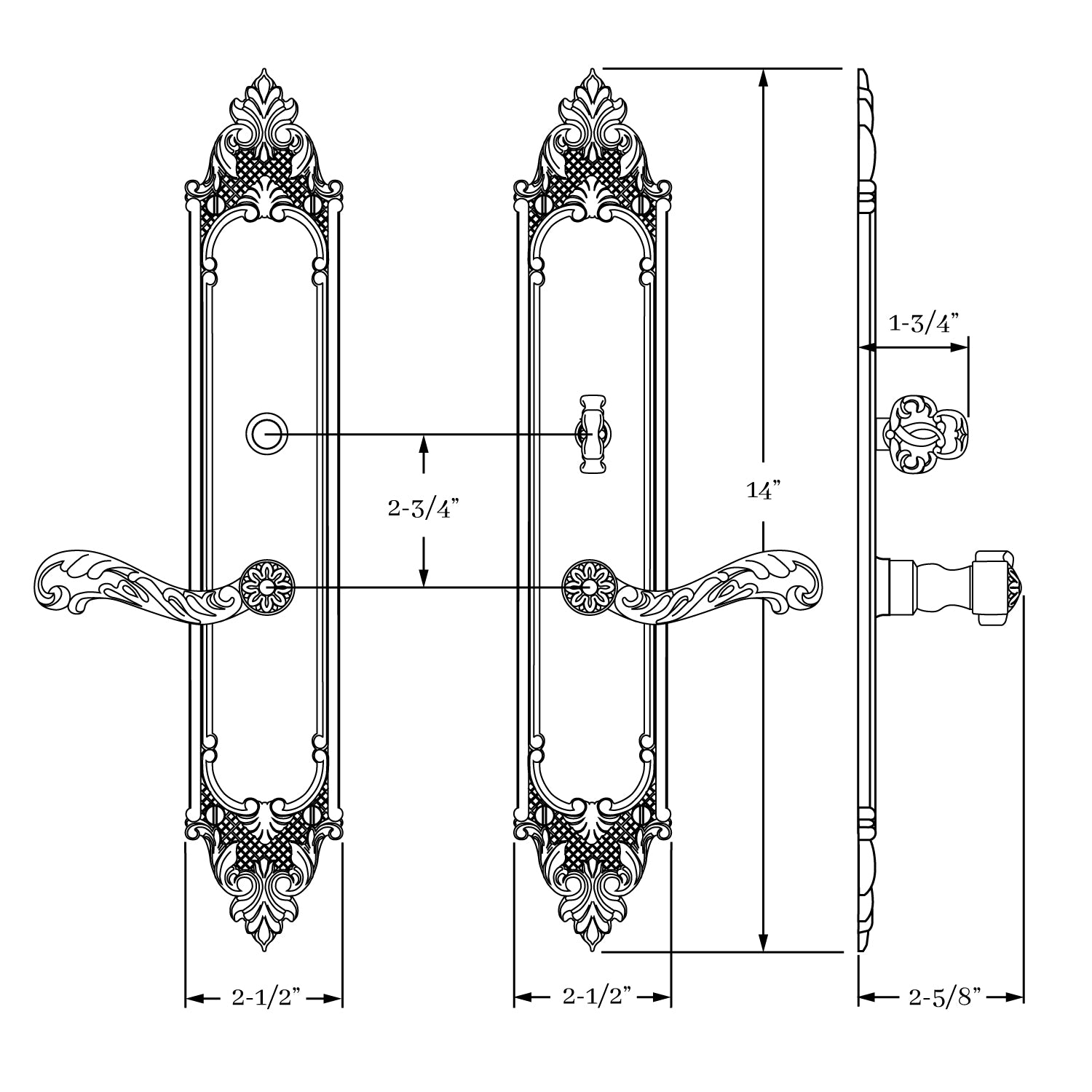 interior lever set