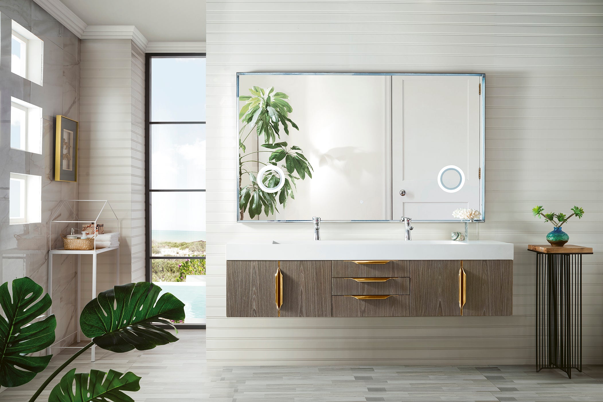 ash gray vanity
