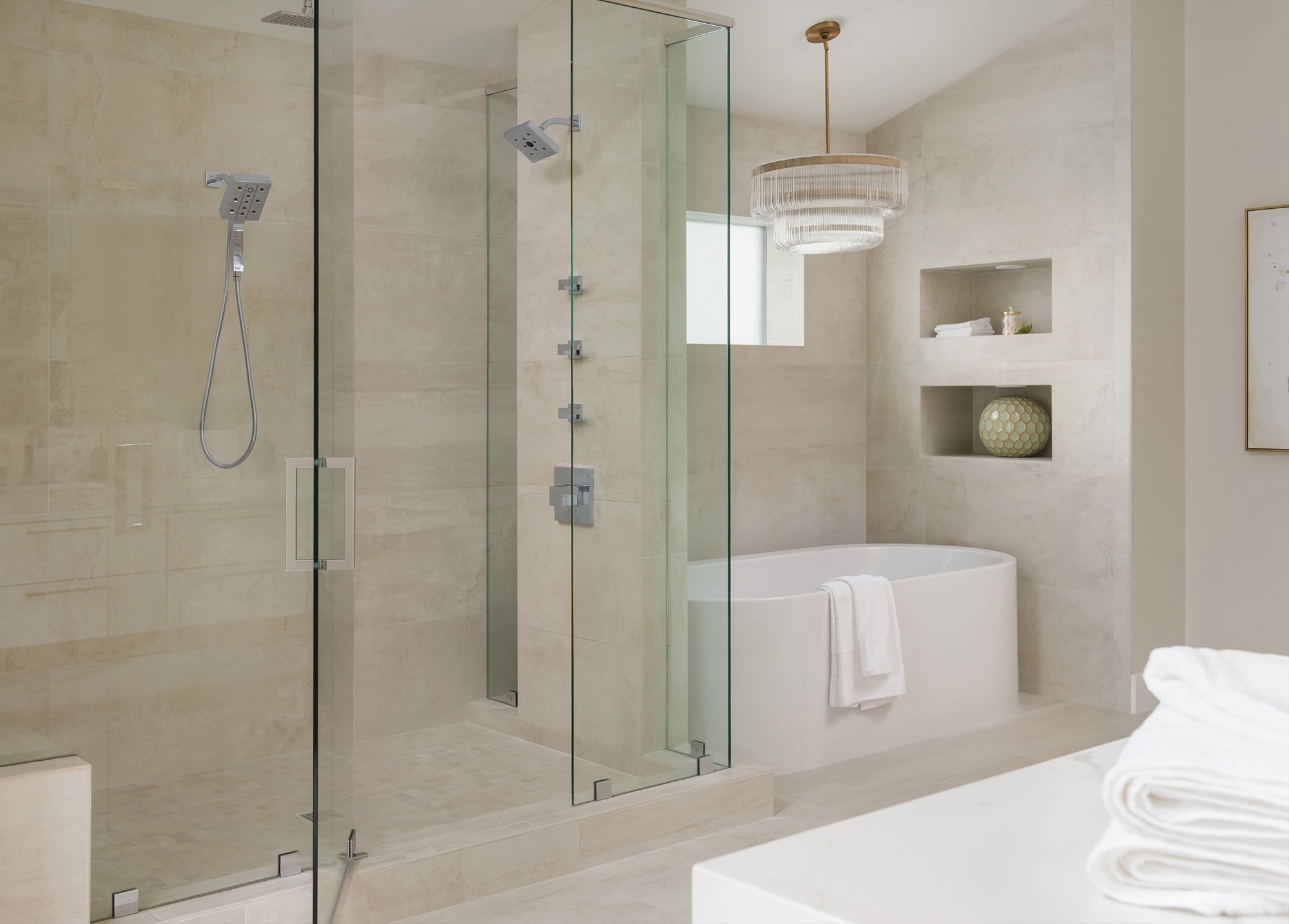 chrome shower head