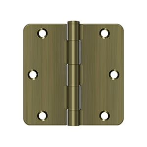 Deltana 3-1/2" x 3-1/2" x 1/4" Radius Hinge, Residential Thickness