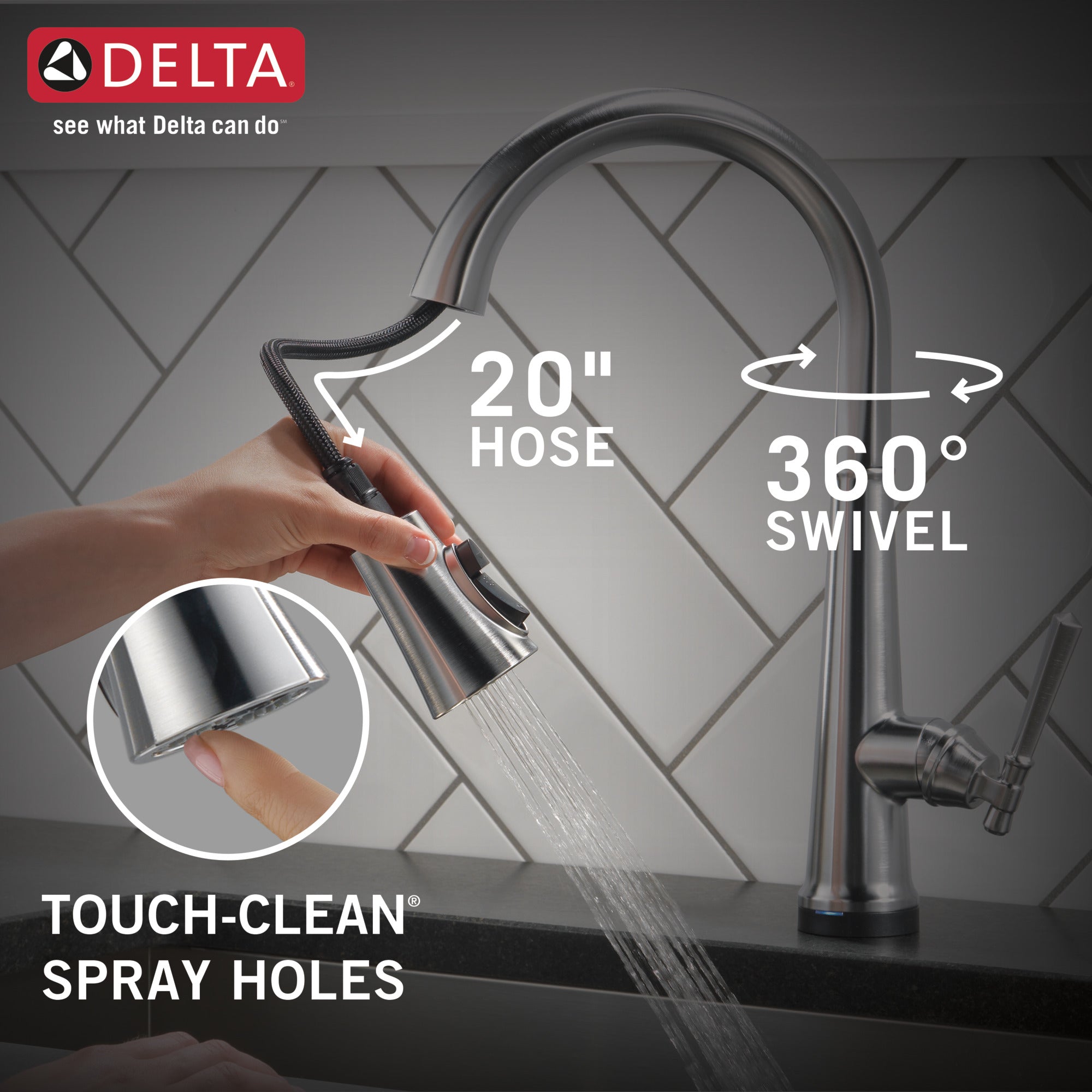 lumicoat arctic stainless kitchen faucet