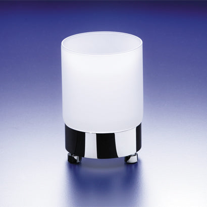 chrome glass tumbler