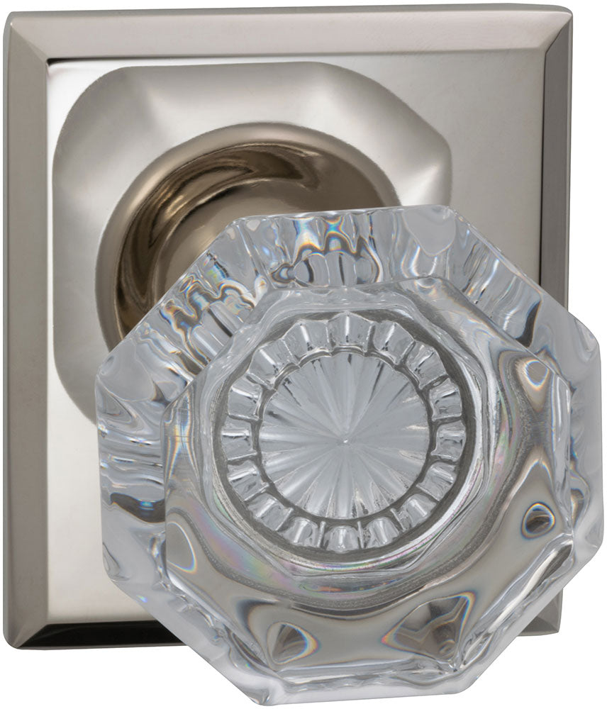 Omnia Prodigy Interior Traditional Knob Latchset with Rectangular Rose
