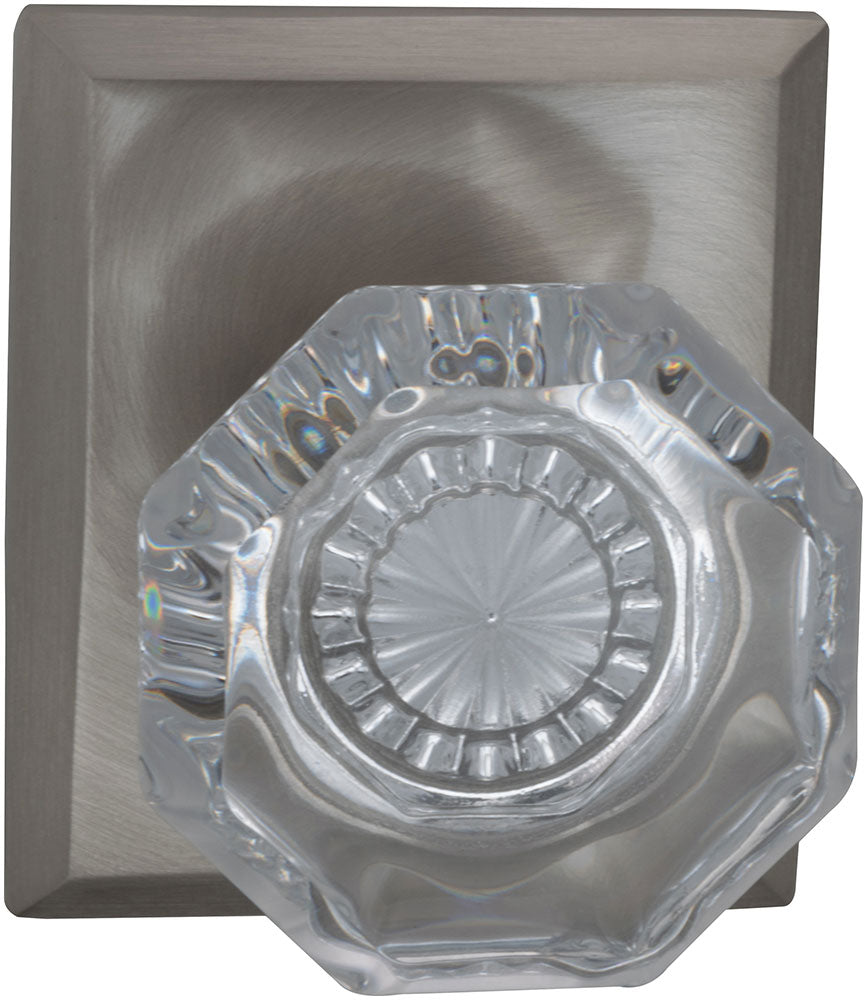 Omnia Prodigy Interior Traditional Knob Latchset with Rectangular Rose