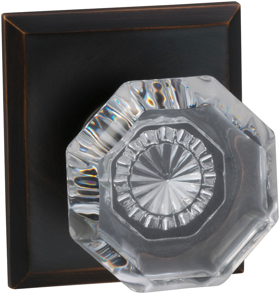 Omnia Prodigy Interior Traditional Knob Latchset with Rectangular Rose