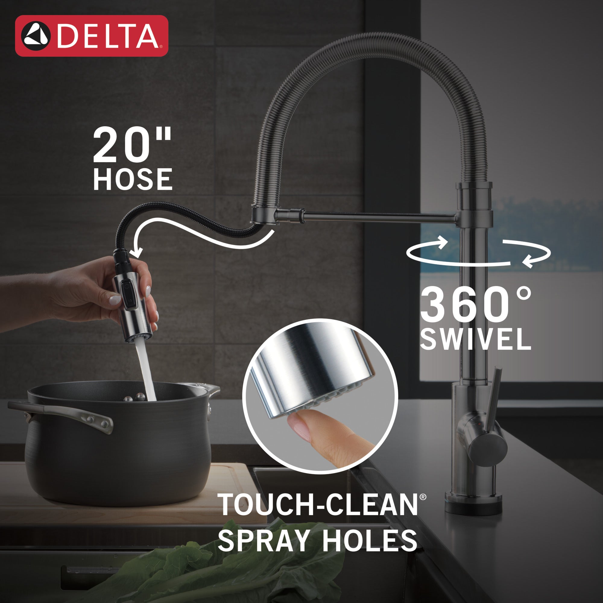 arctic stainless kitchen faucet