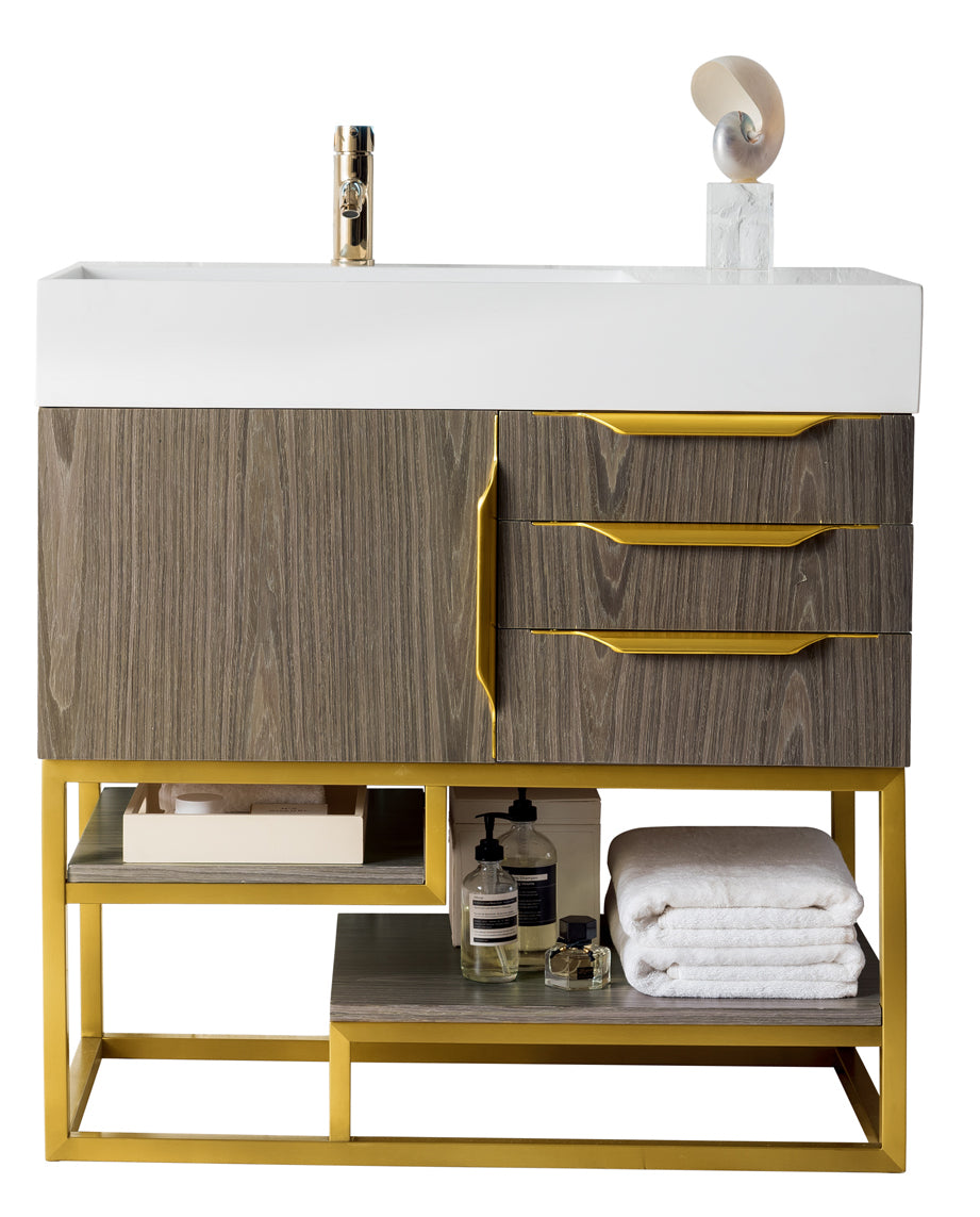 ash gray vanity