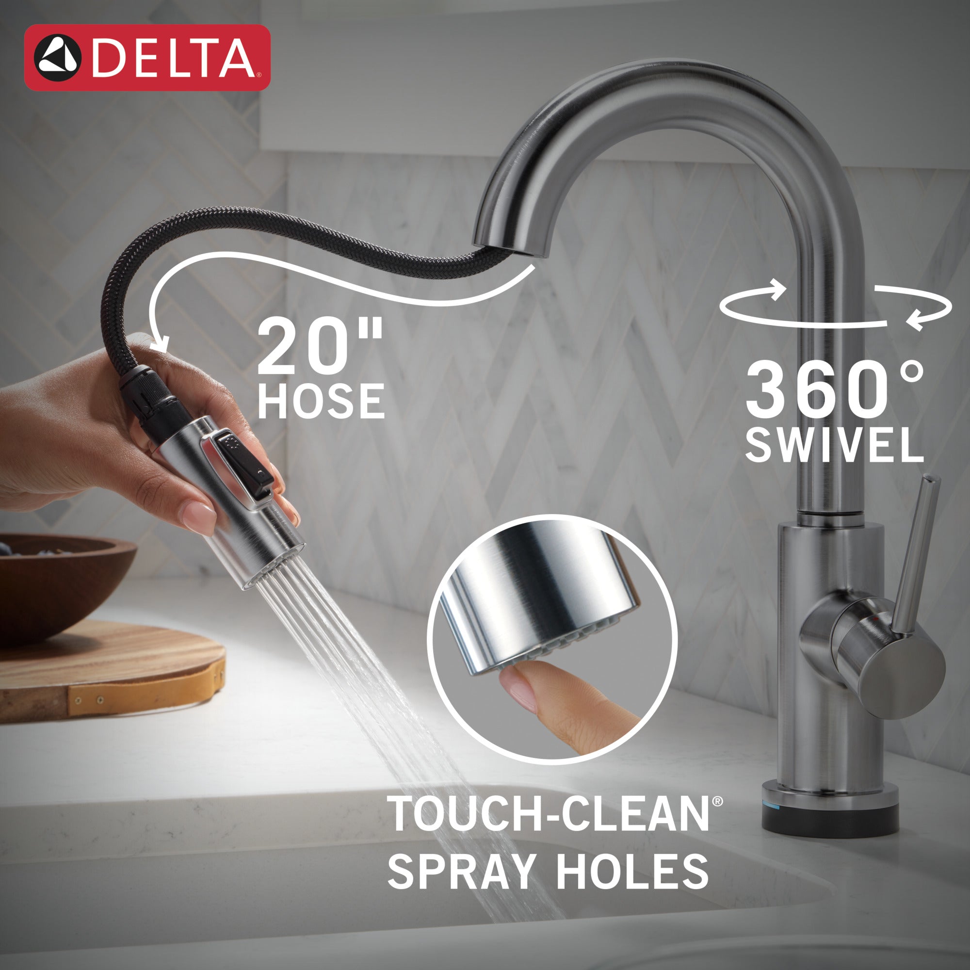 arctic stainless kitchen faucet
