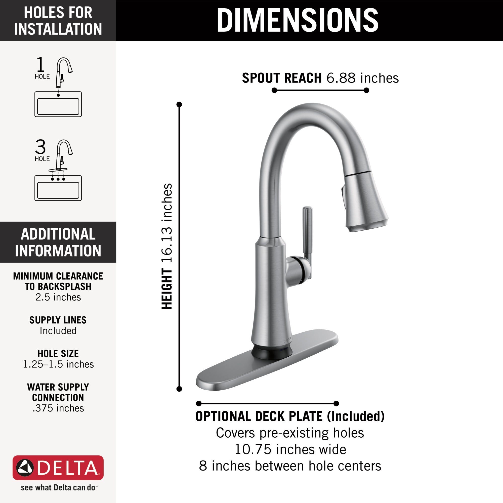 arctic stainless kitchen faucet
