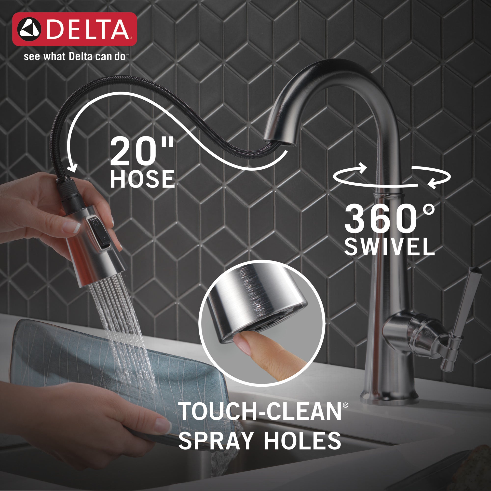 lumicoat arctic stainless kitchen faucet