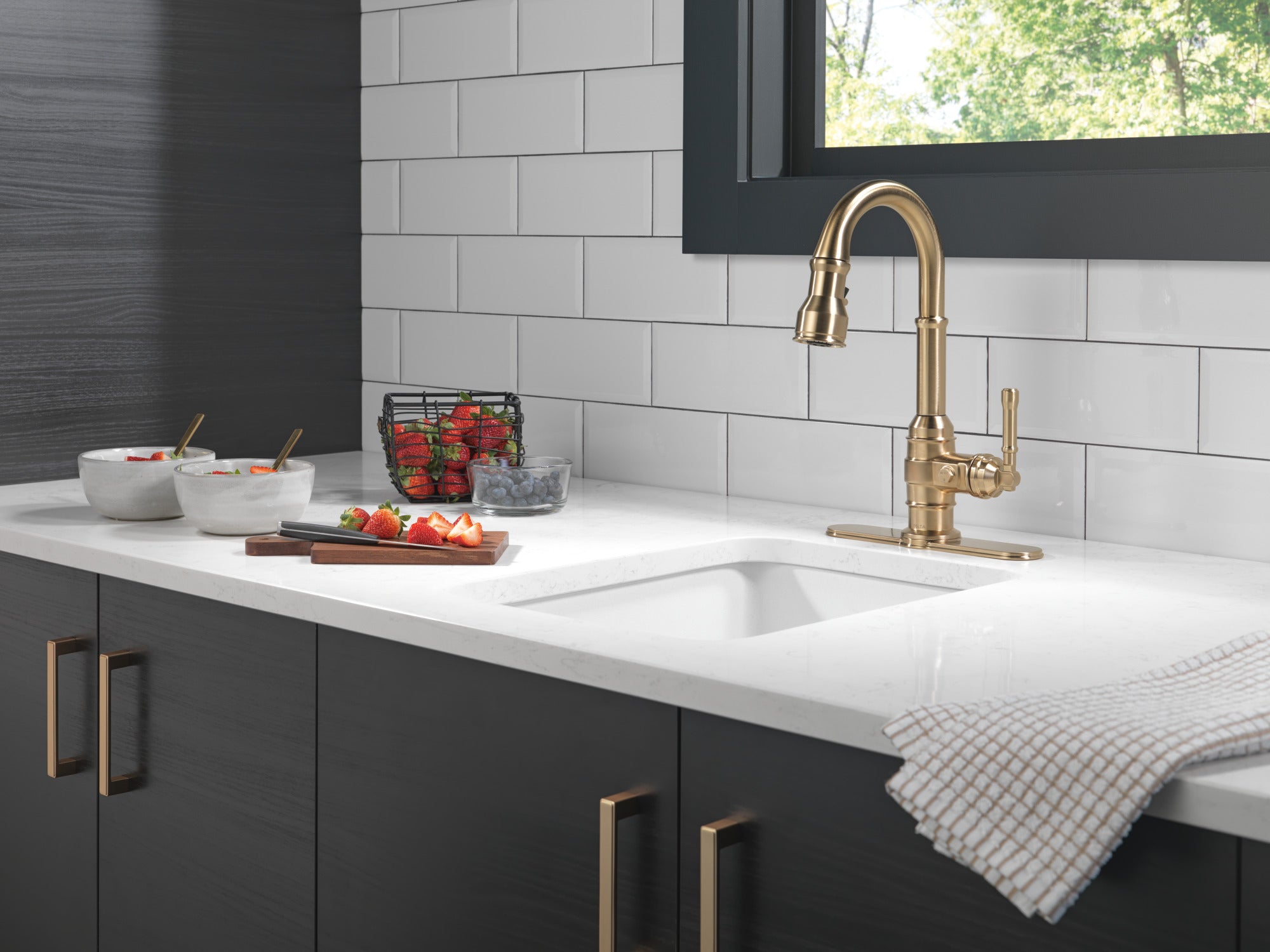champagne bronze kitchen faucet