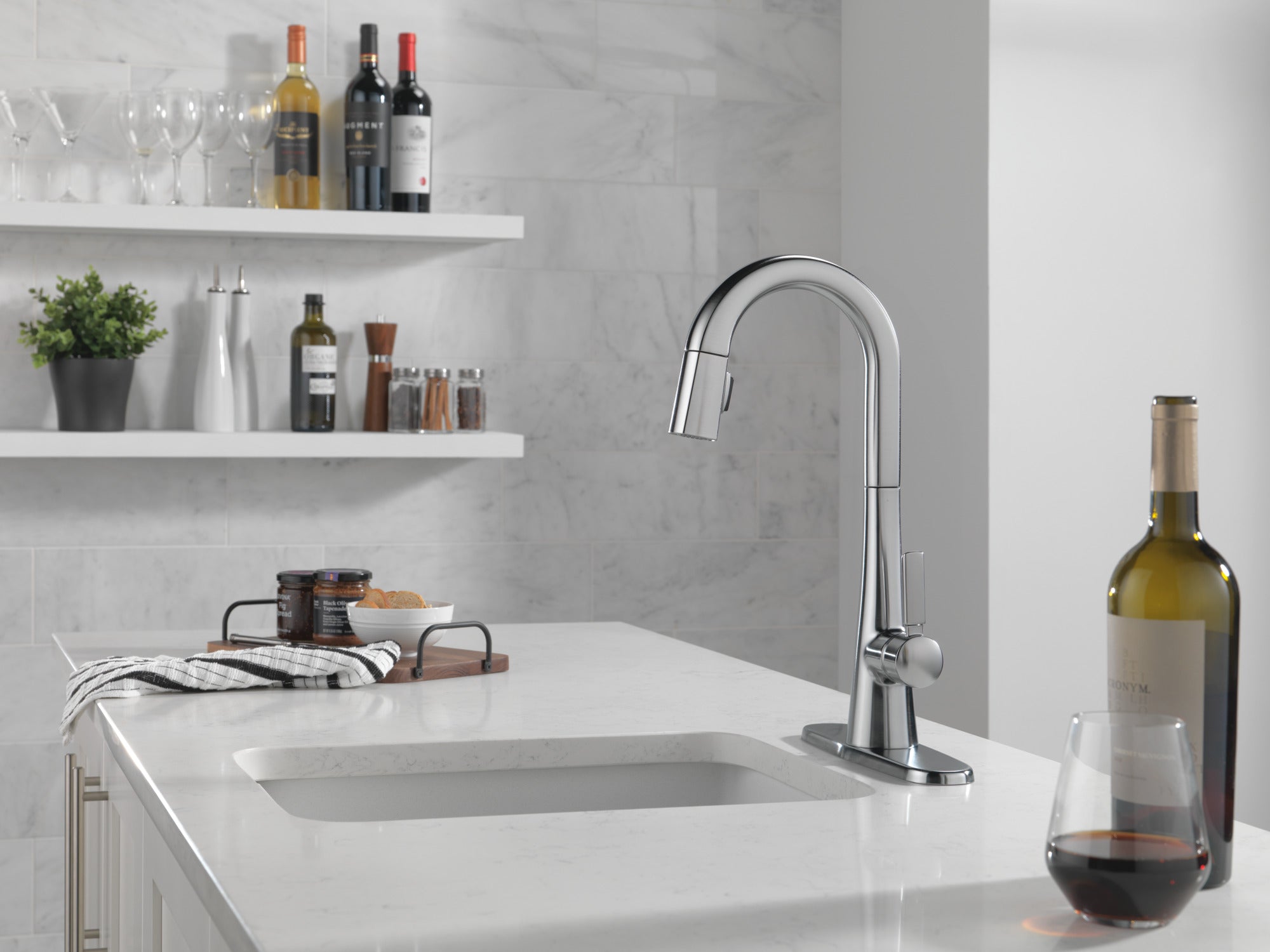lumicoat arctic stainless kitchen faucet