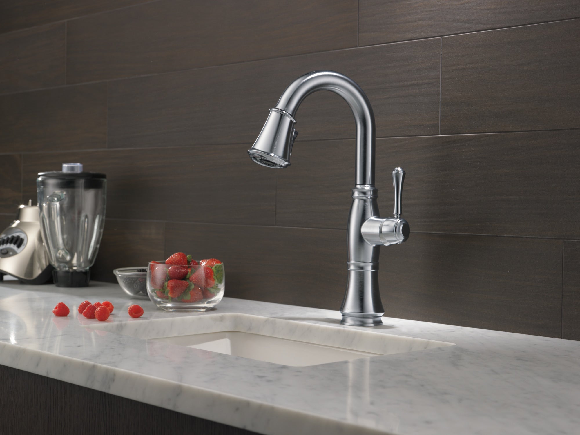 lumicoat arctic stainless kitchen faucet