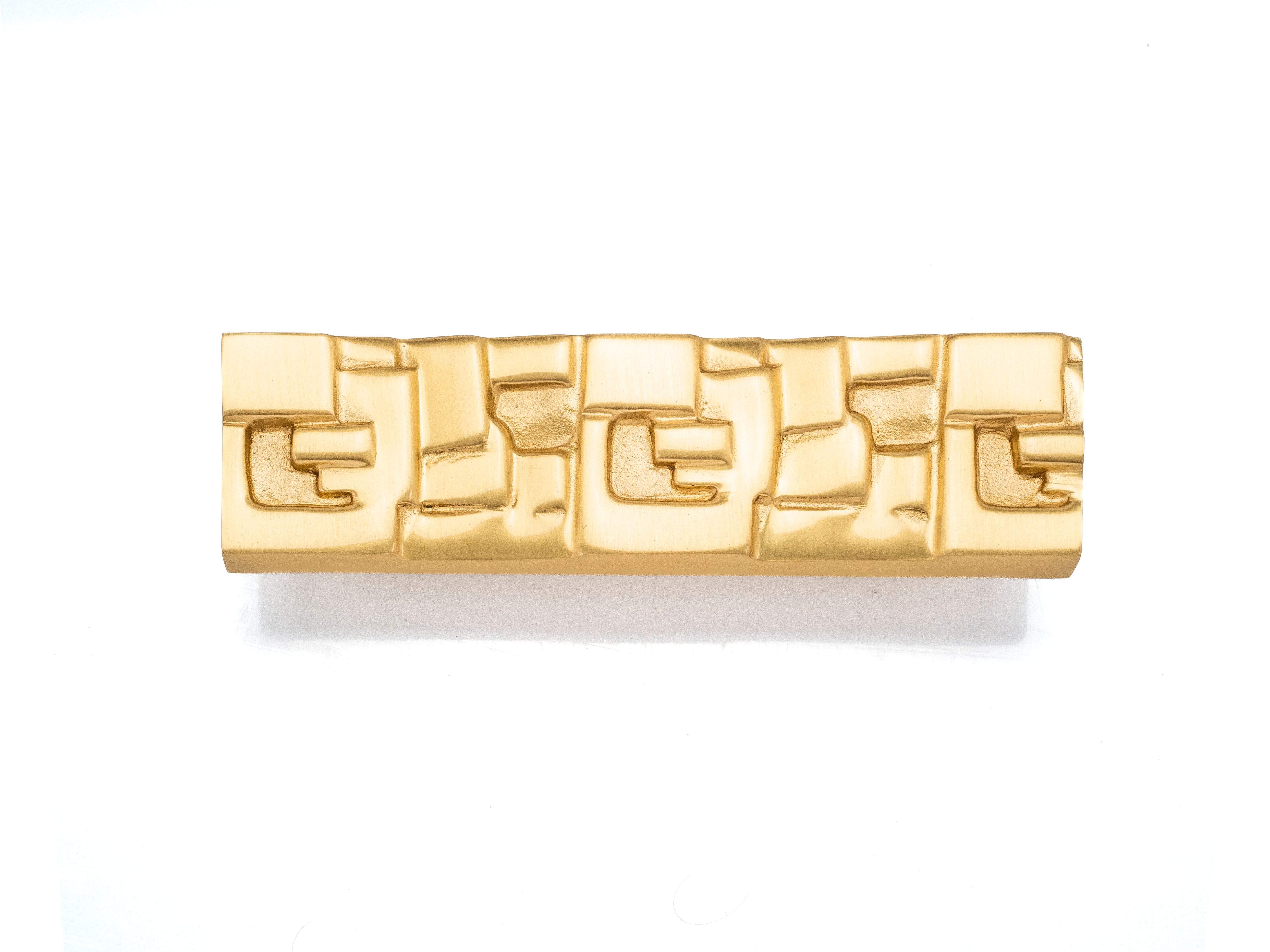 satin brass pull
