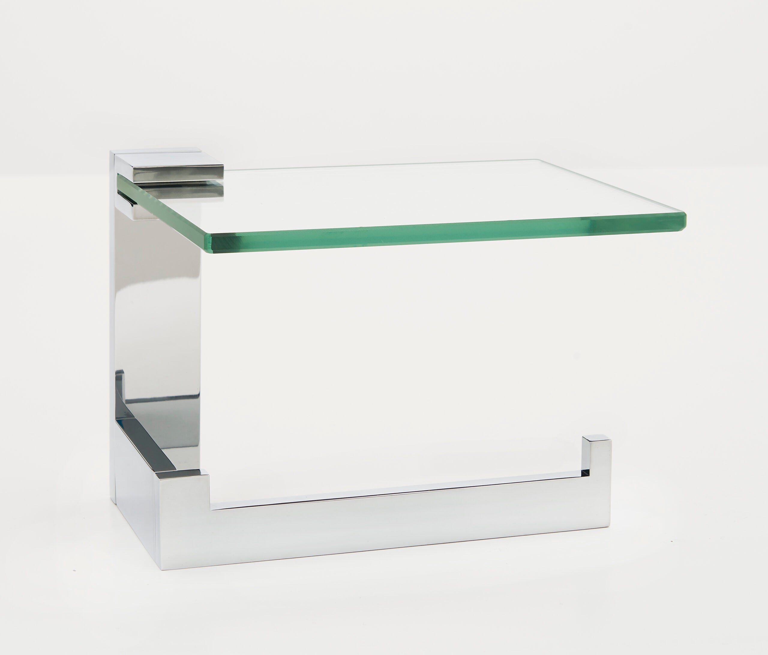 polished chrome tissue holder