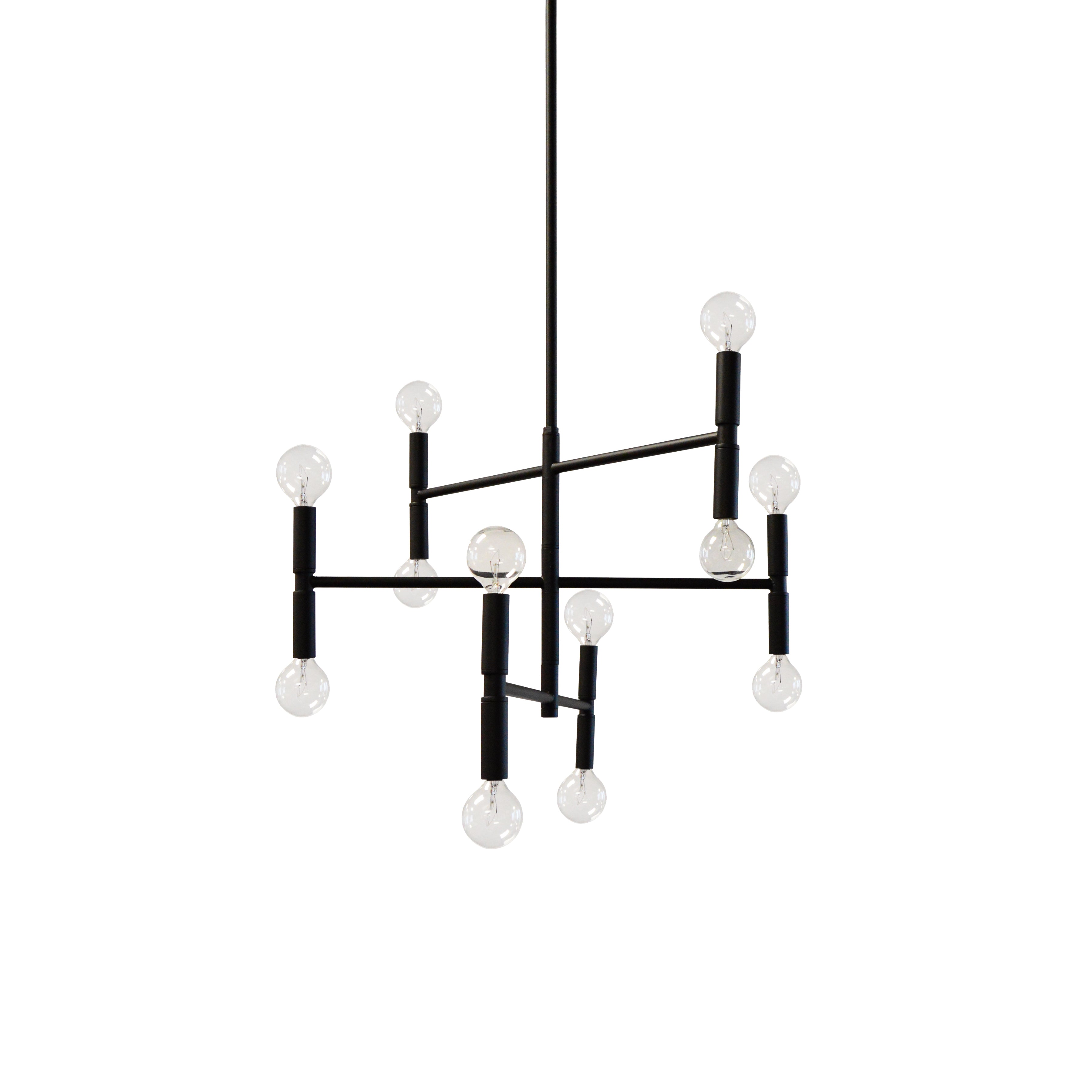 matte black chandeliers