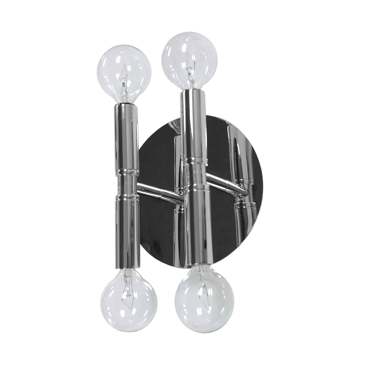 polished chrome wall sconce