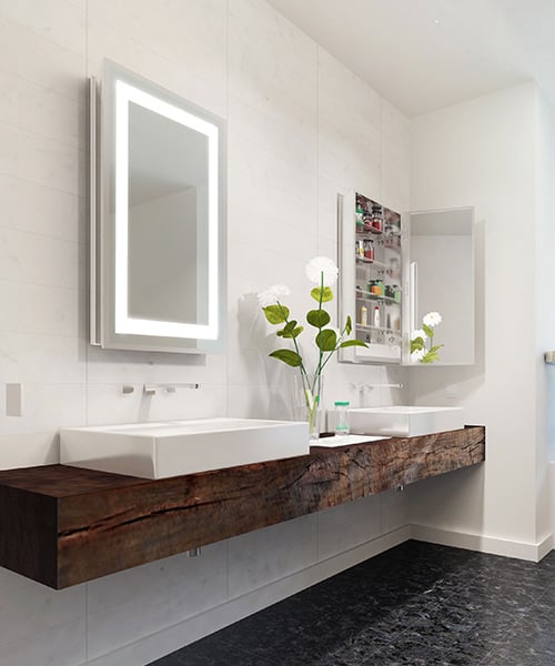 mirrored cabinet