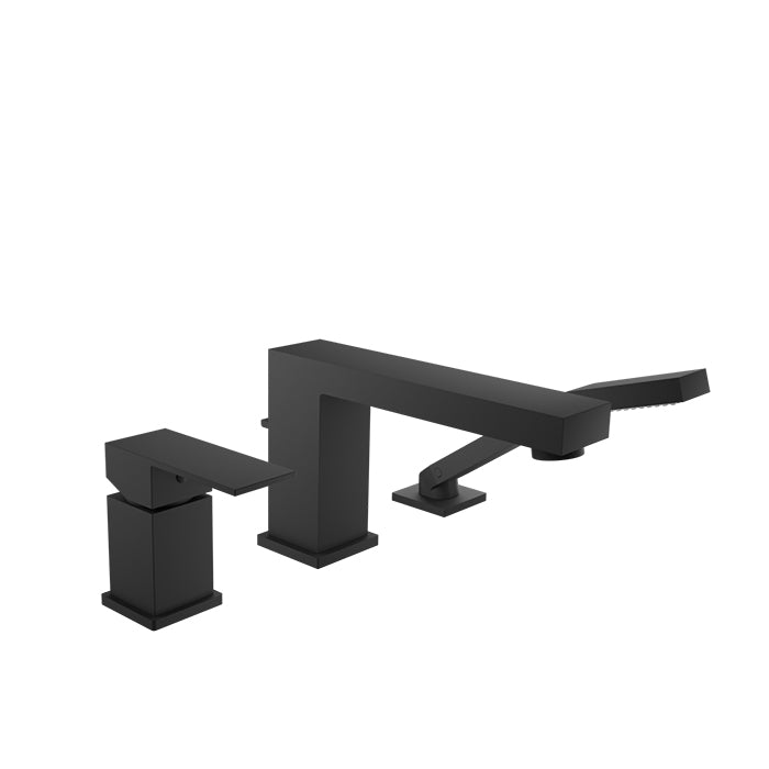 Baril Rec 3-Piece Deck Mount Tub Filler with Hand Shower