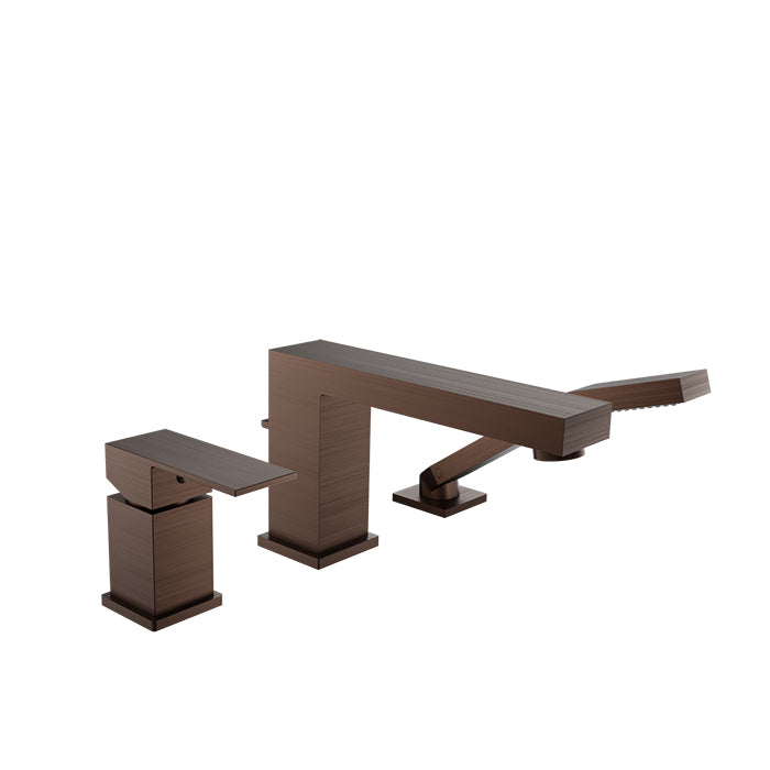 Baril Rec 3-Piece Deck Mount Tub Filler with Hand Shower