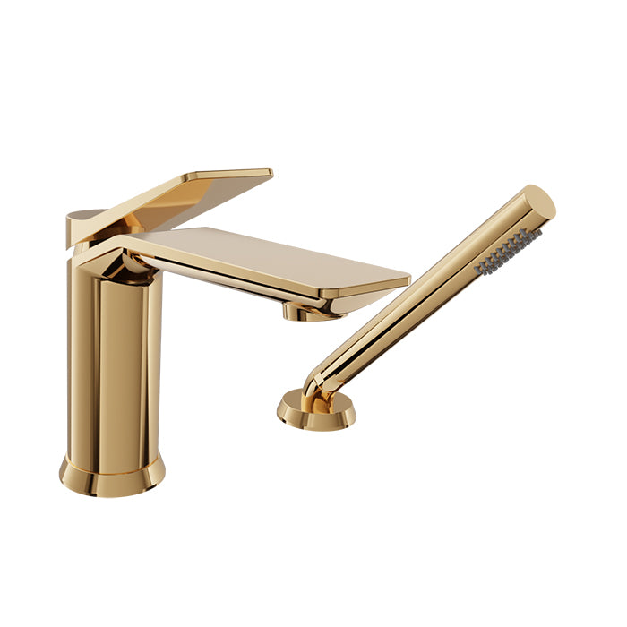 Baril Profile 2-Piece Deck Mount Tub Filler with Hand Shower
