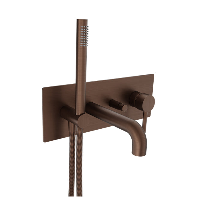 Baril Zip Wall Mounted Tub Faucet with Hand Shower