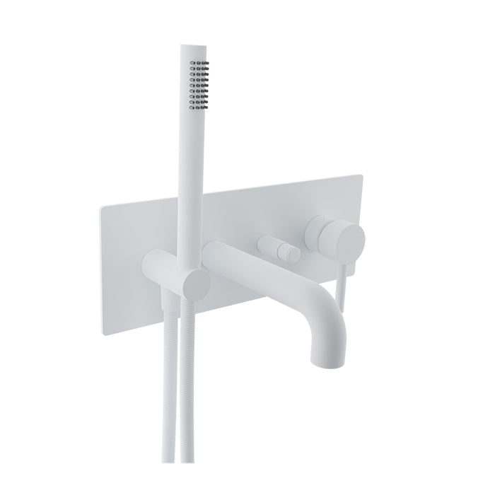 Baril Zip Pressure Balanced Wall Mounted Tub Faucet with Hand Shower