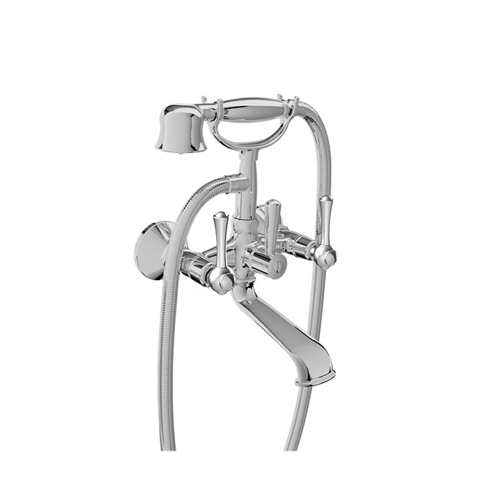 chrome tub & hand shower