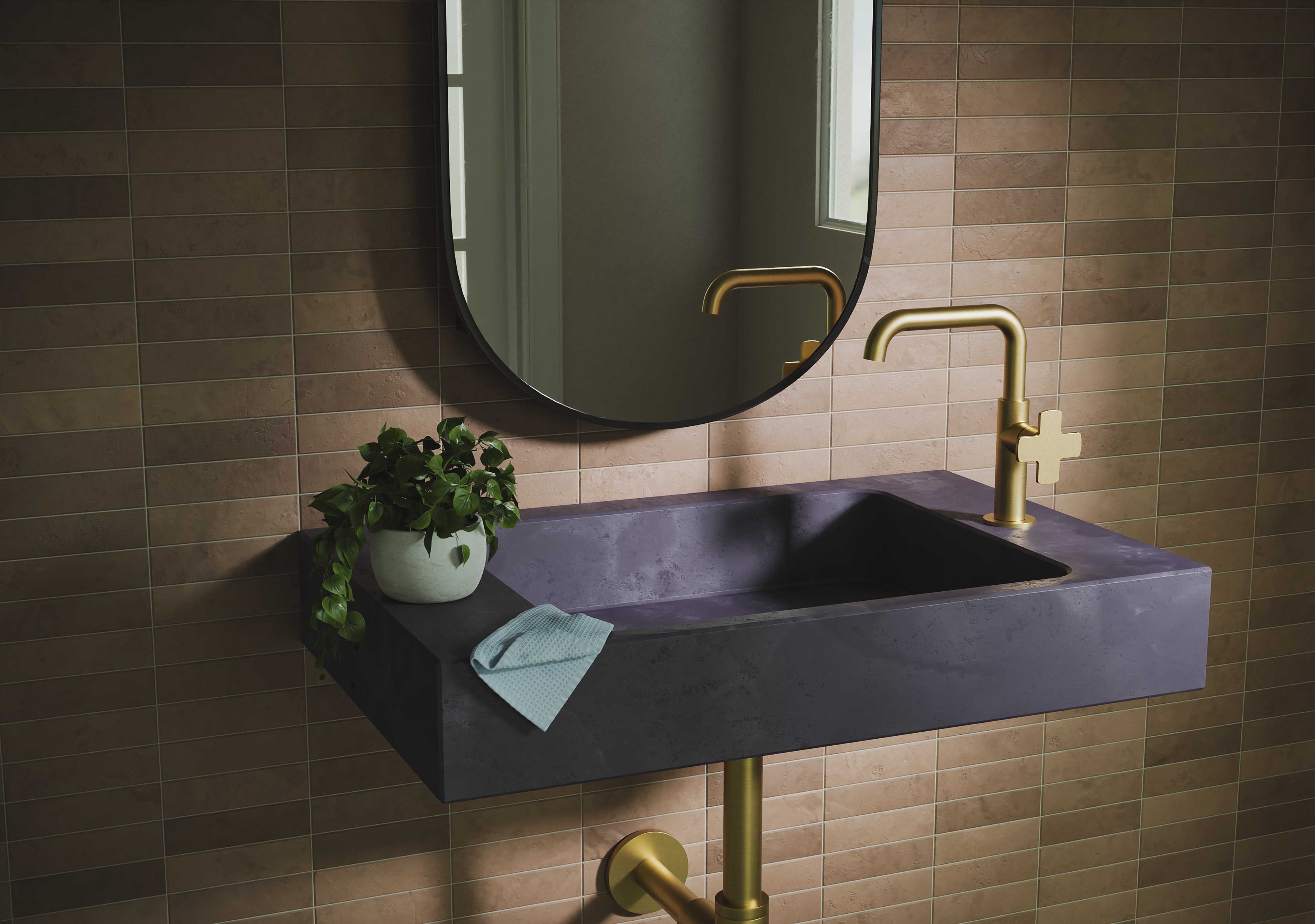 satin brass faucet