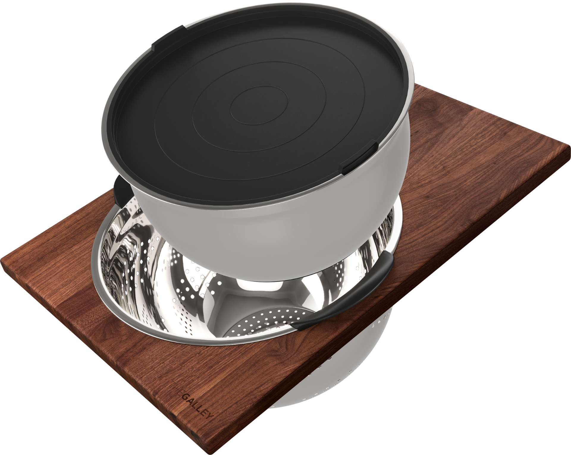 The Galley Mixing Bowl 11", Colander 11" and Lower Tier Platform Set