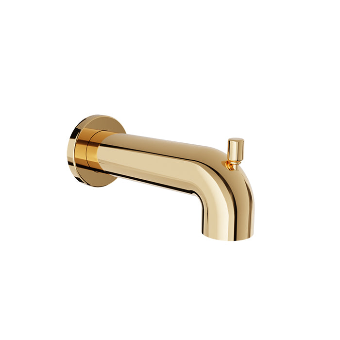 Baril Shower Components 7 inch Round Tub Spout with Diverter
