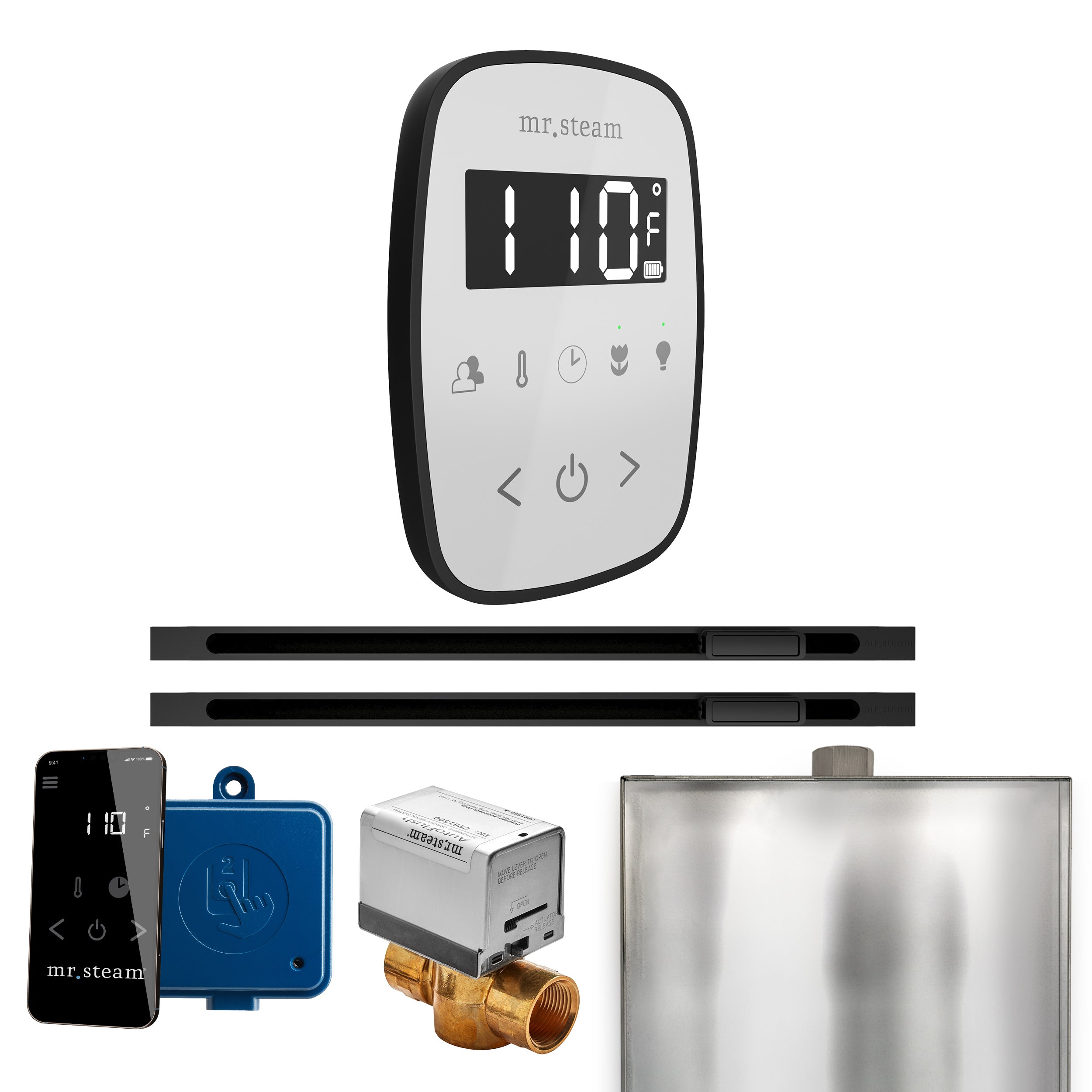 Mr Steam ButlerFlex Max Steam Shower Control Package with TempoFlex Control and Linear Steamhead