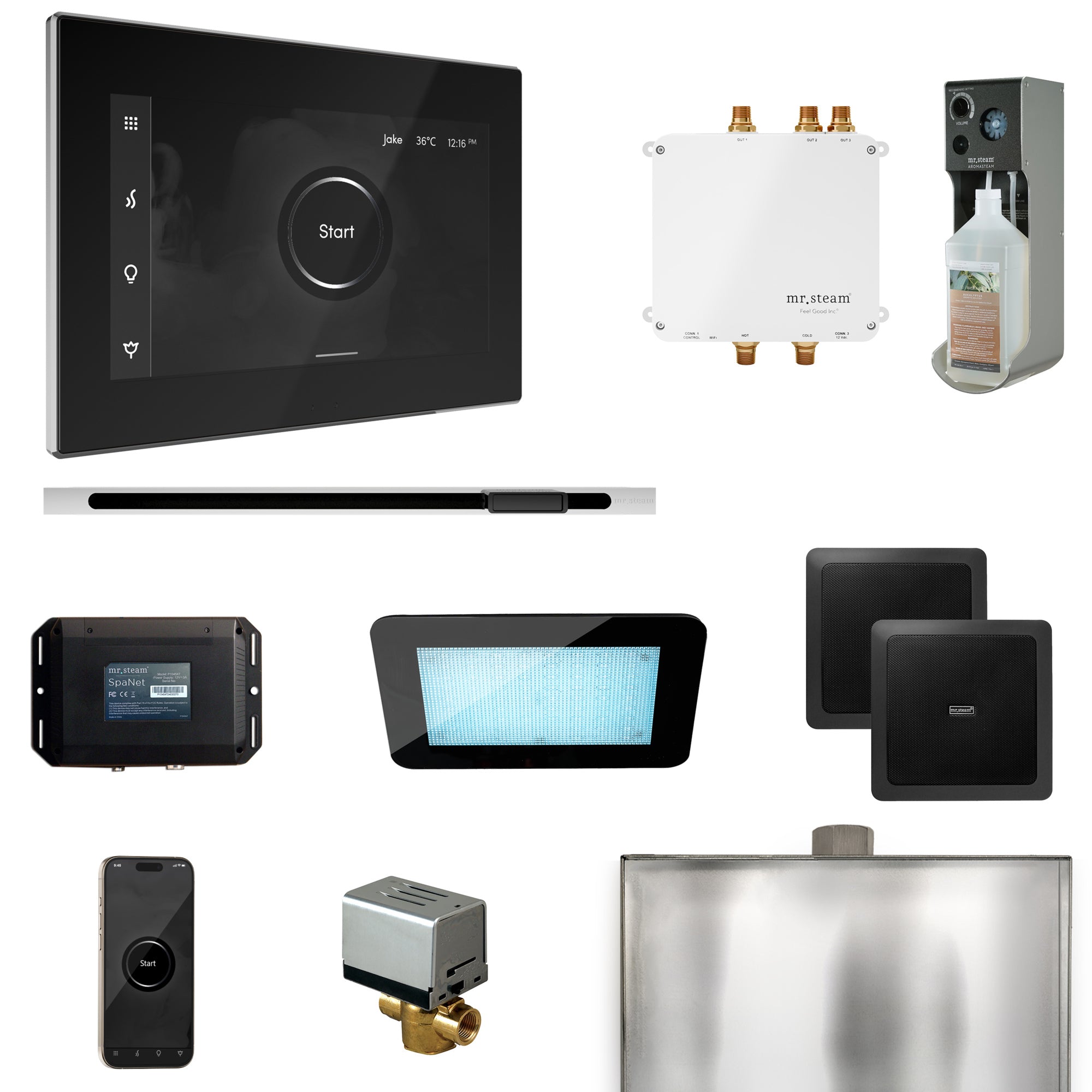 black - polished chrome control package