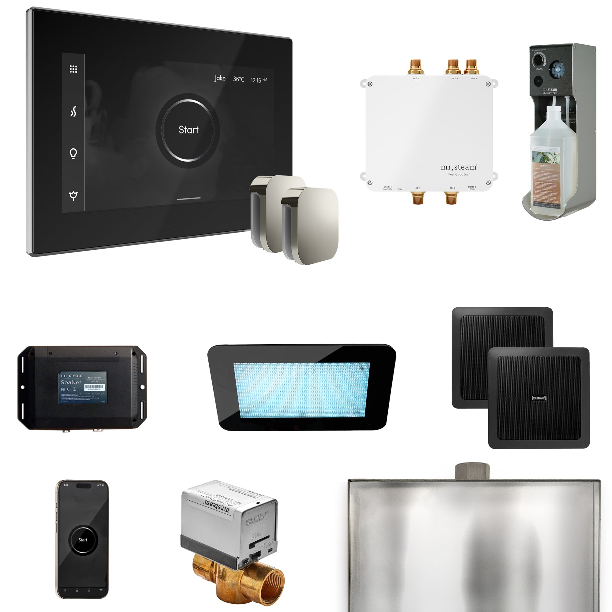 black - polished chrome control package