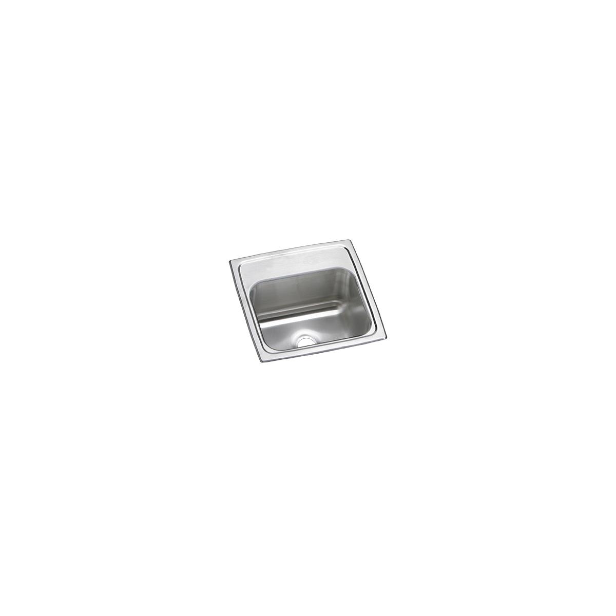 brushed satin single bowl drop-in bar sink