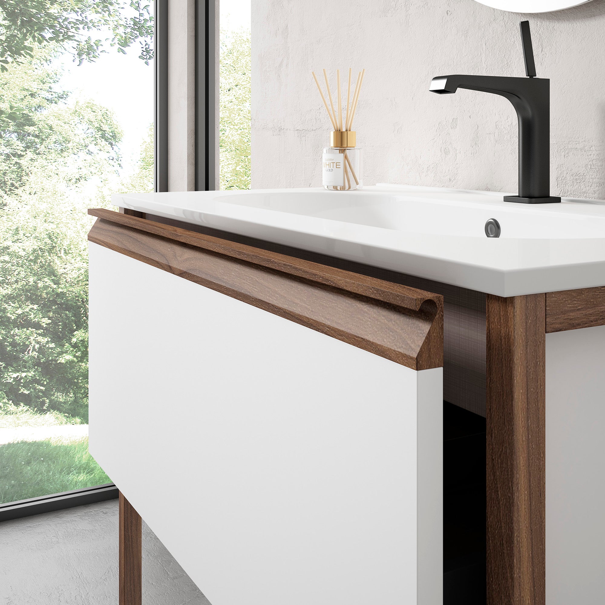 ash grey vanity