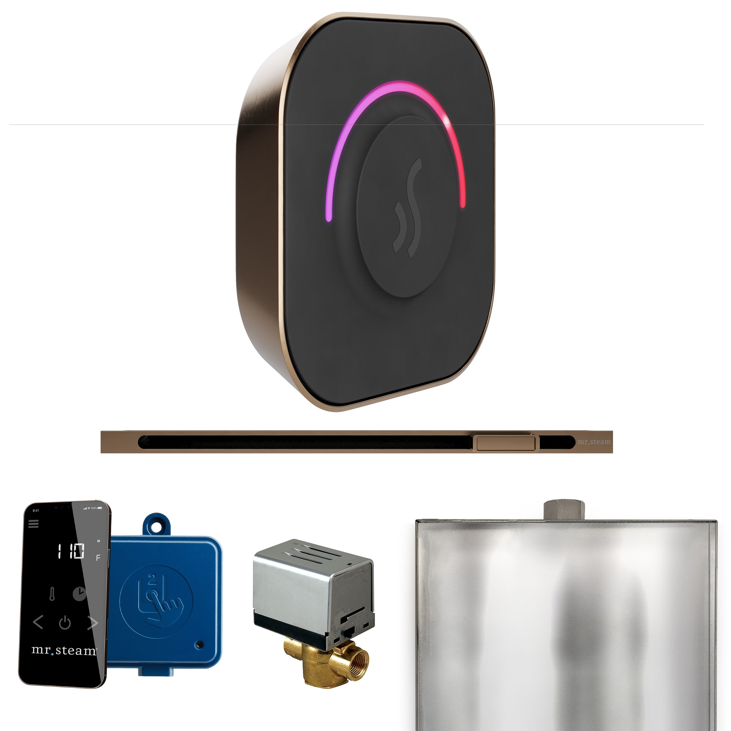 Mr Steam ButlerTouch Steam Shower Control Package with TempoTouch Control and Linear Steamhead