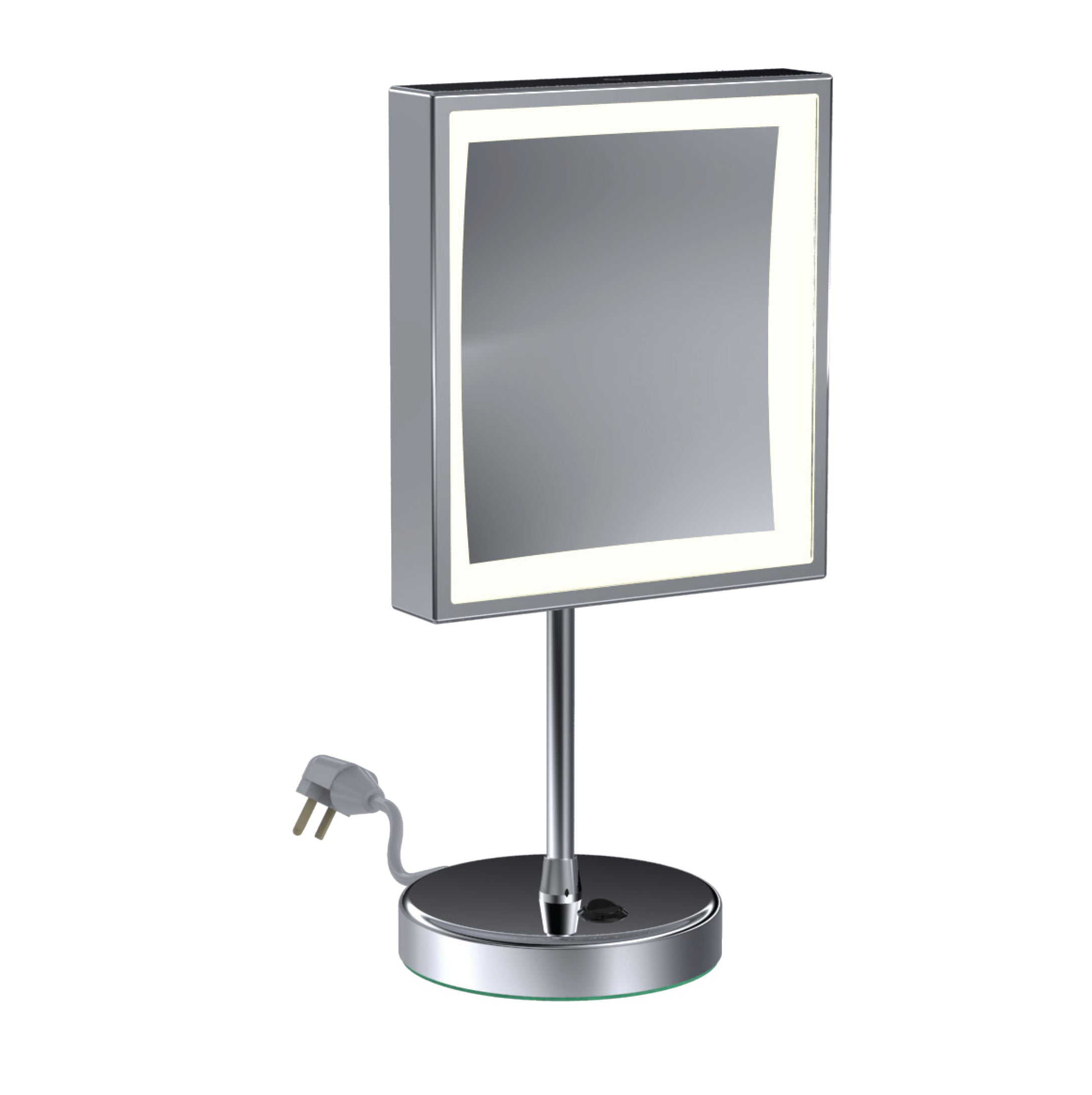 polished chrome mirror