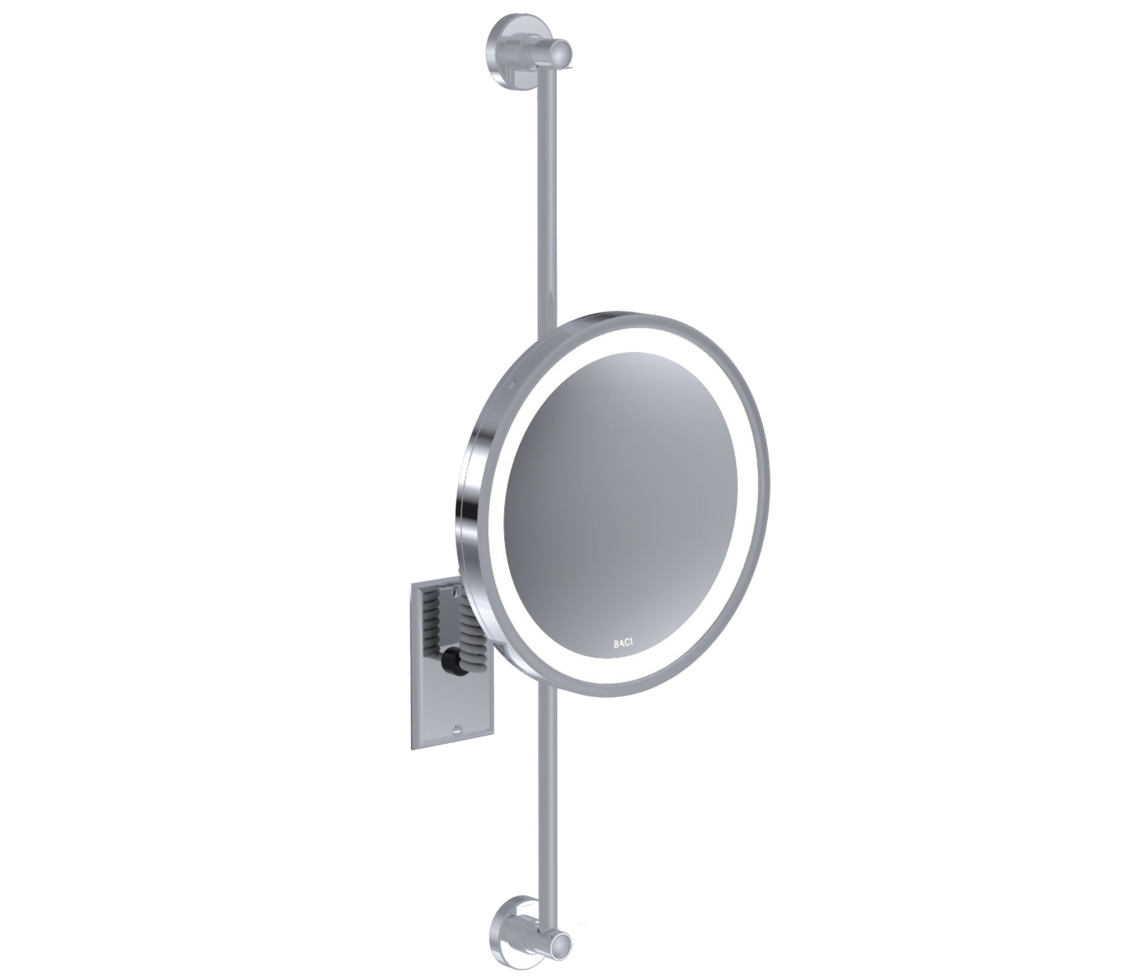 polished chrome mirror