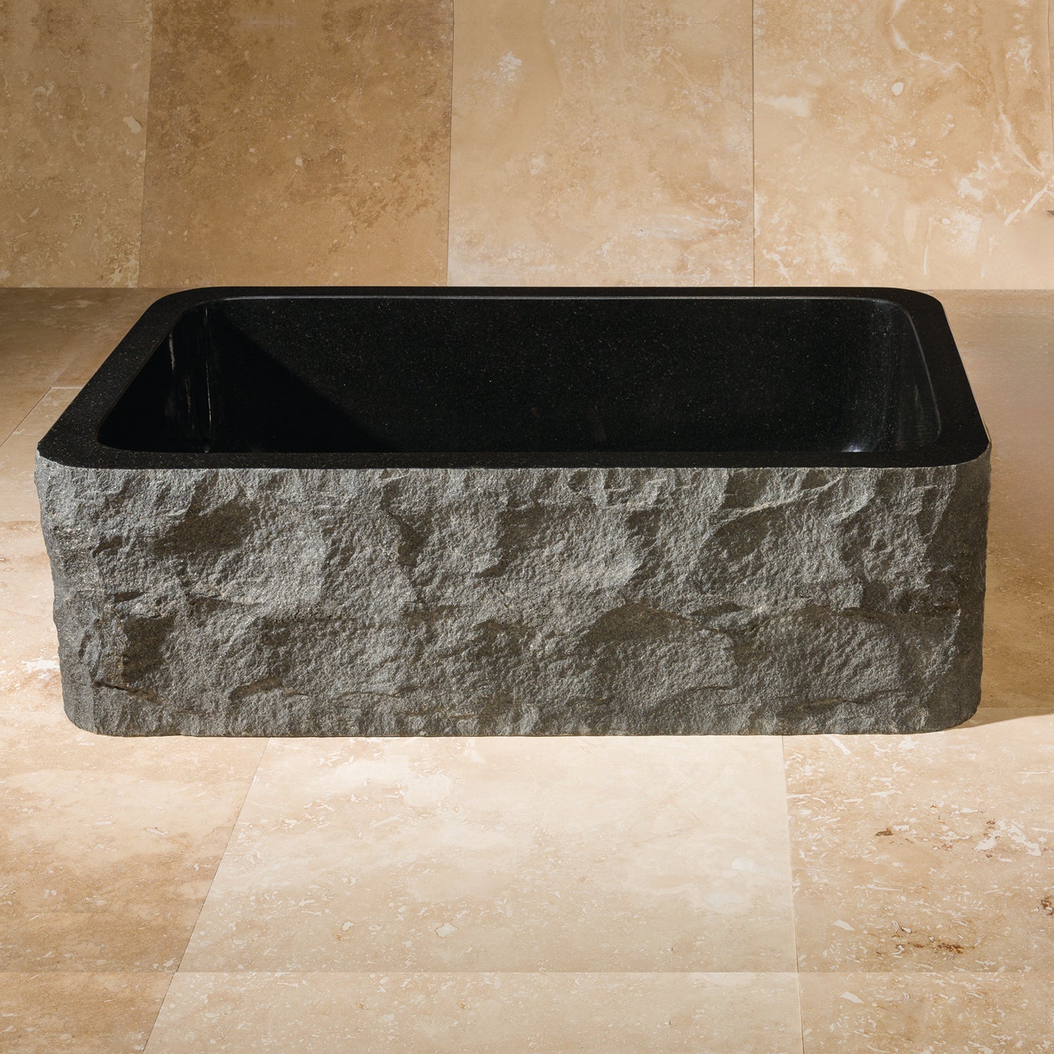 black granite sink