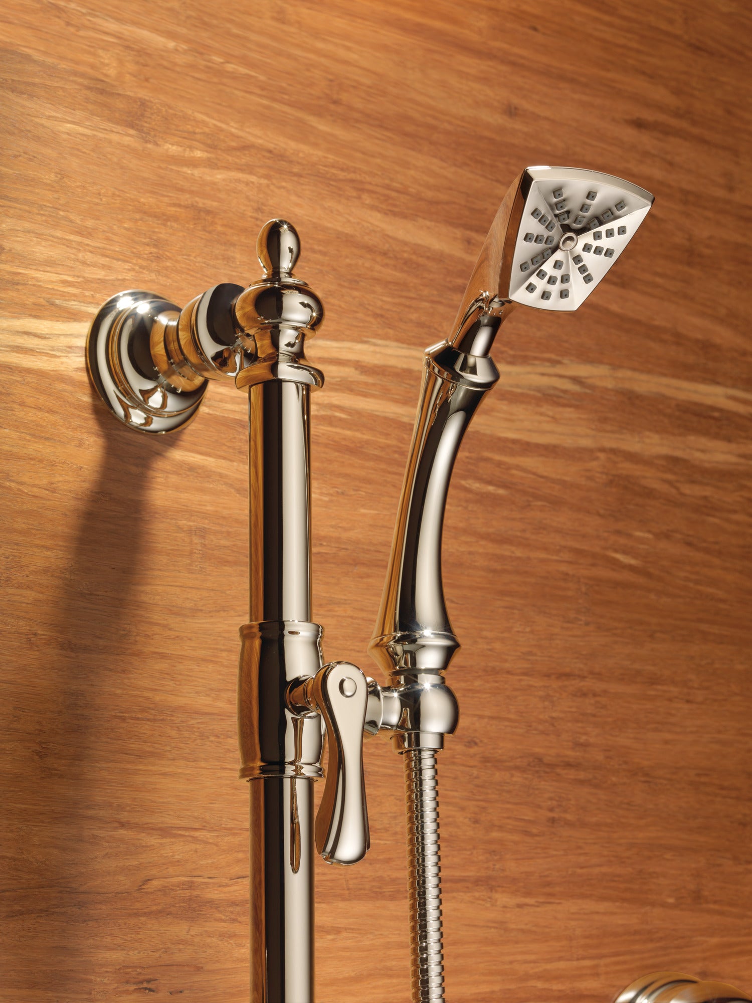 polished nickel hand shower