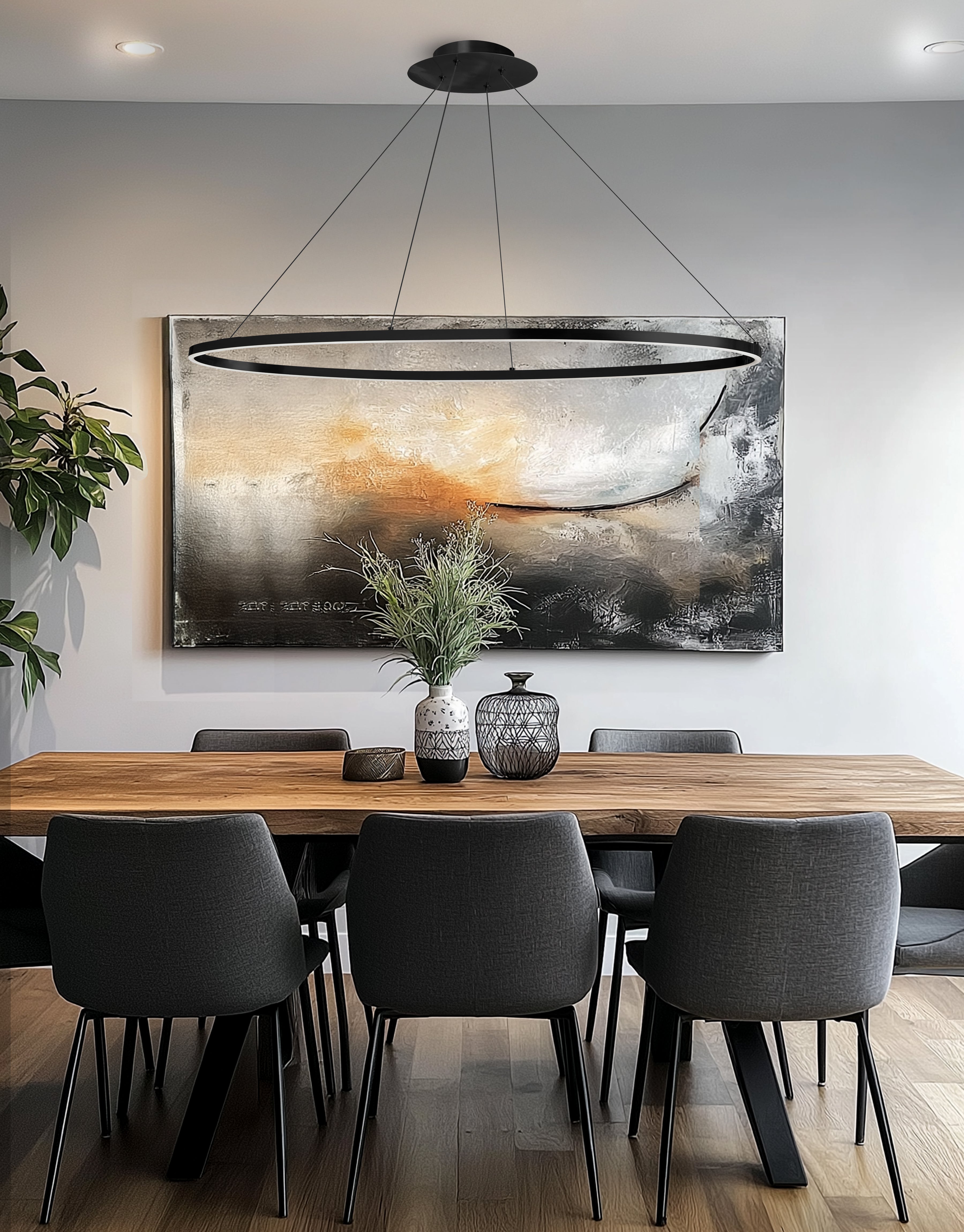 matte black chandeliers