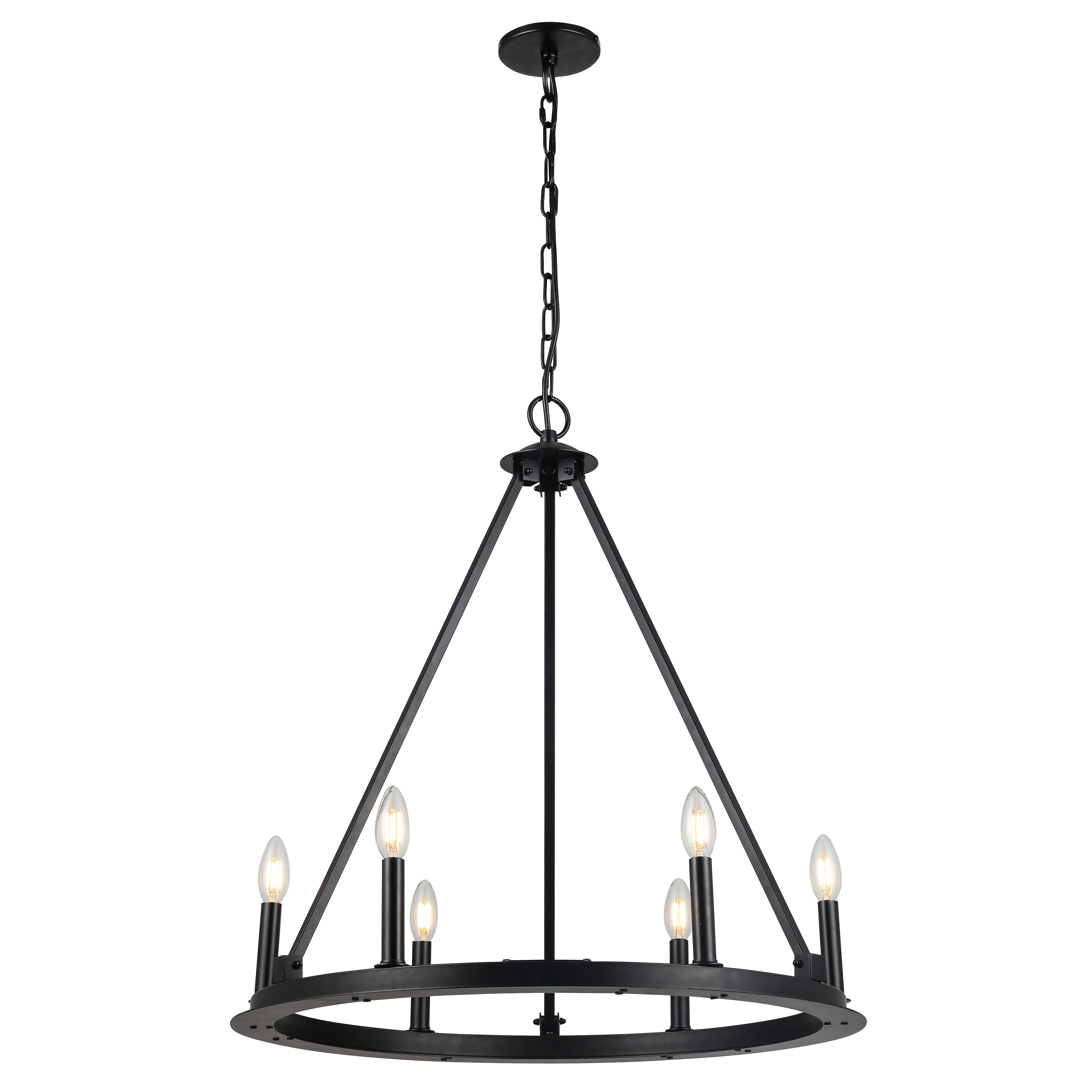 matte black chandeliers