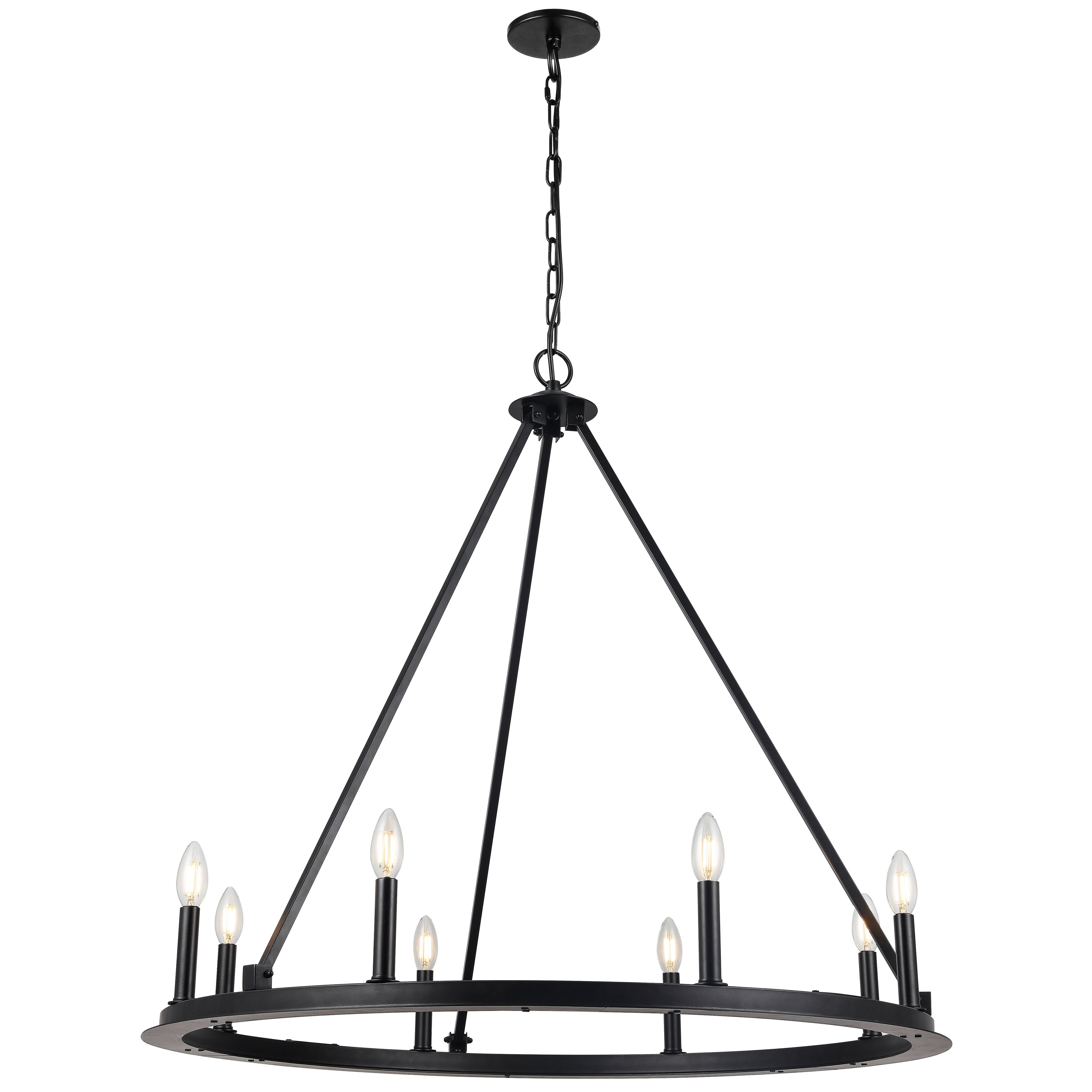 matte black chandeliers