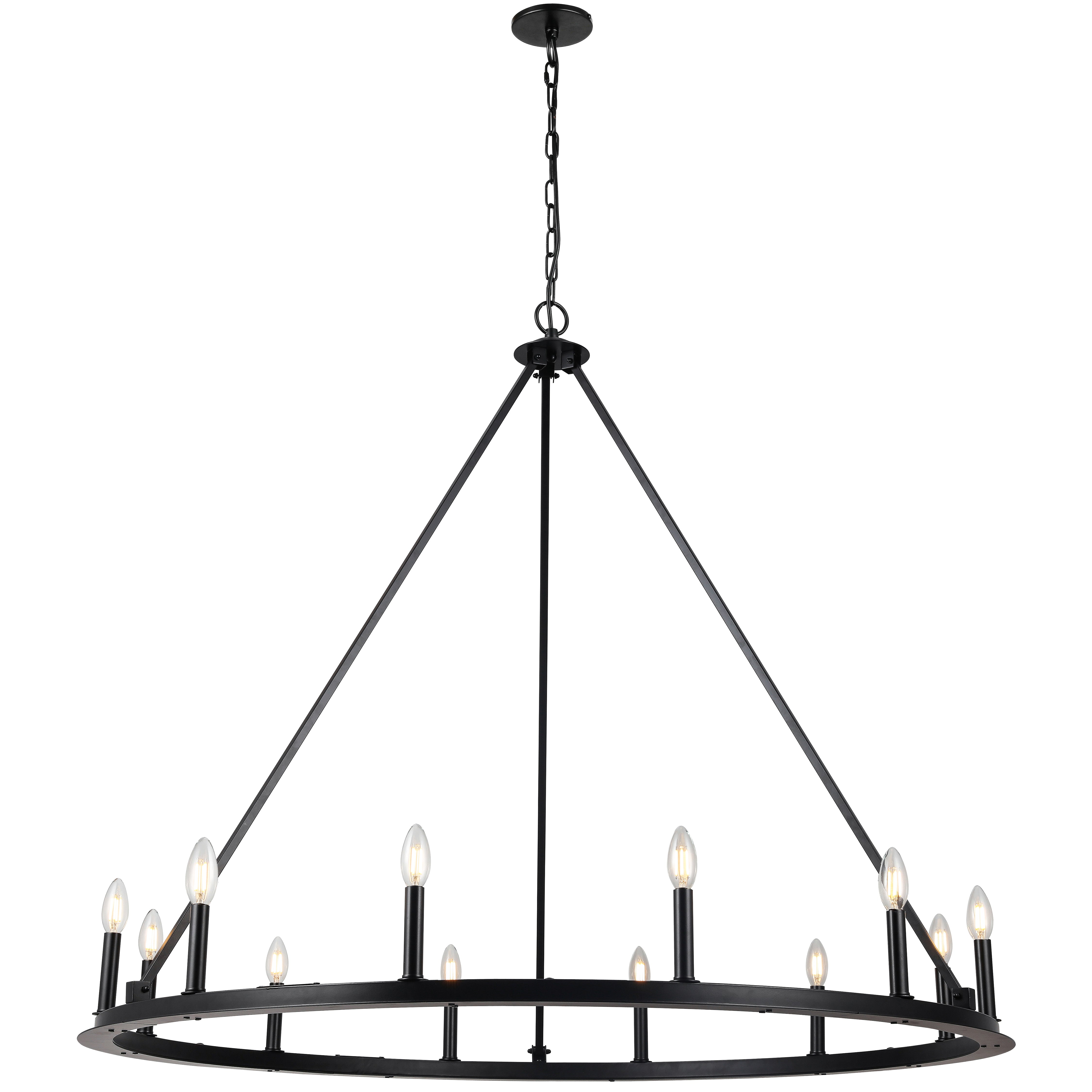 matte black chandeliers