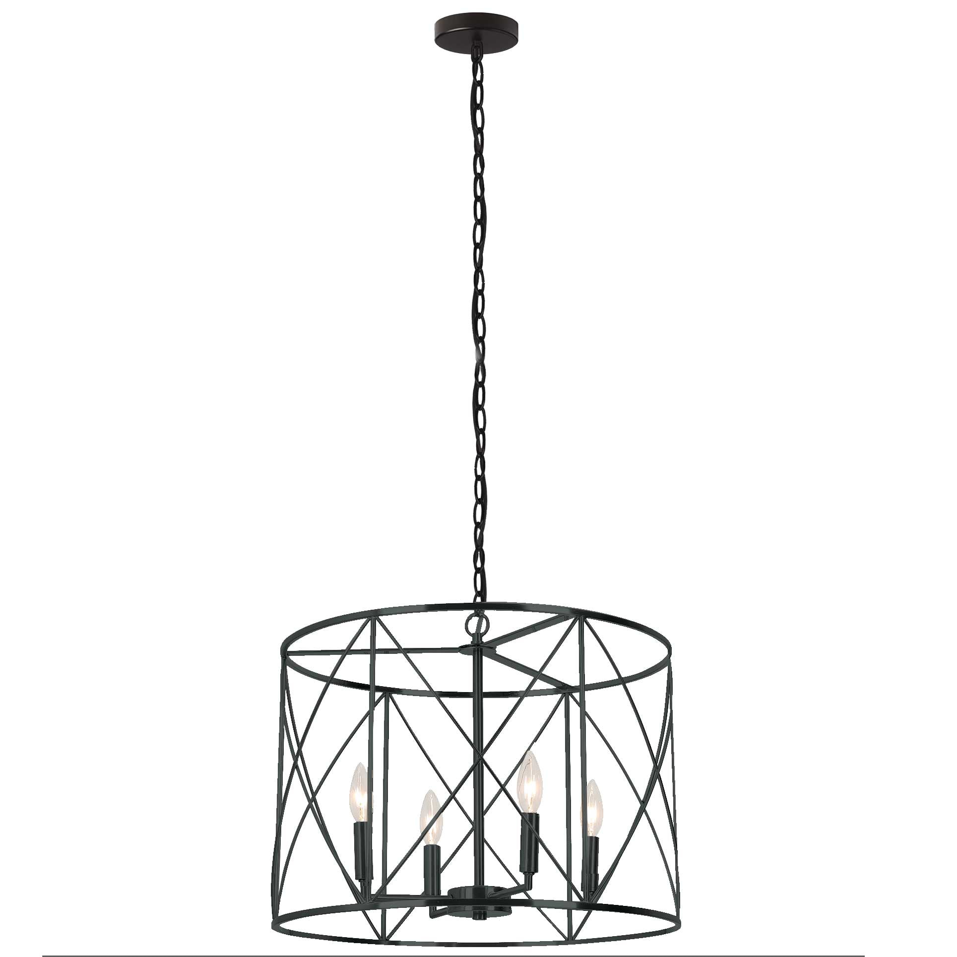 Dainolite 4 Light Incandescent Calah Semi Flush Mount